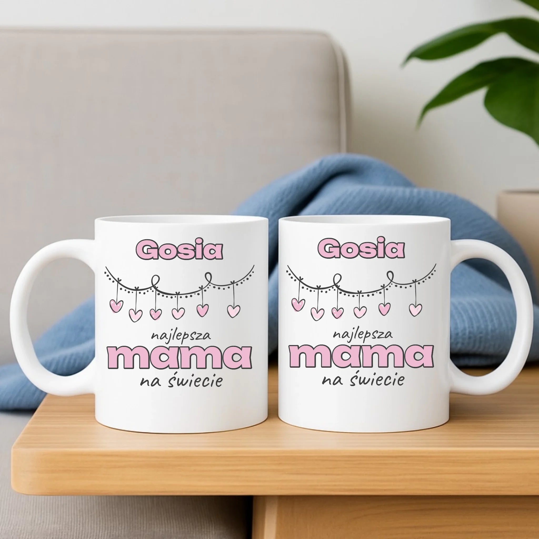 Zestaw poduszka i kubek dla mamy - Najlepsza Mama - personalizowany DM27 - StoryCups.pl