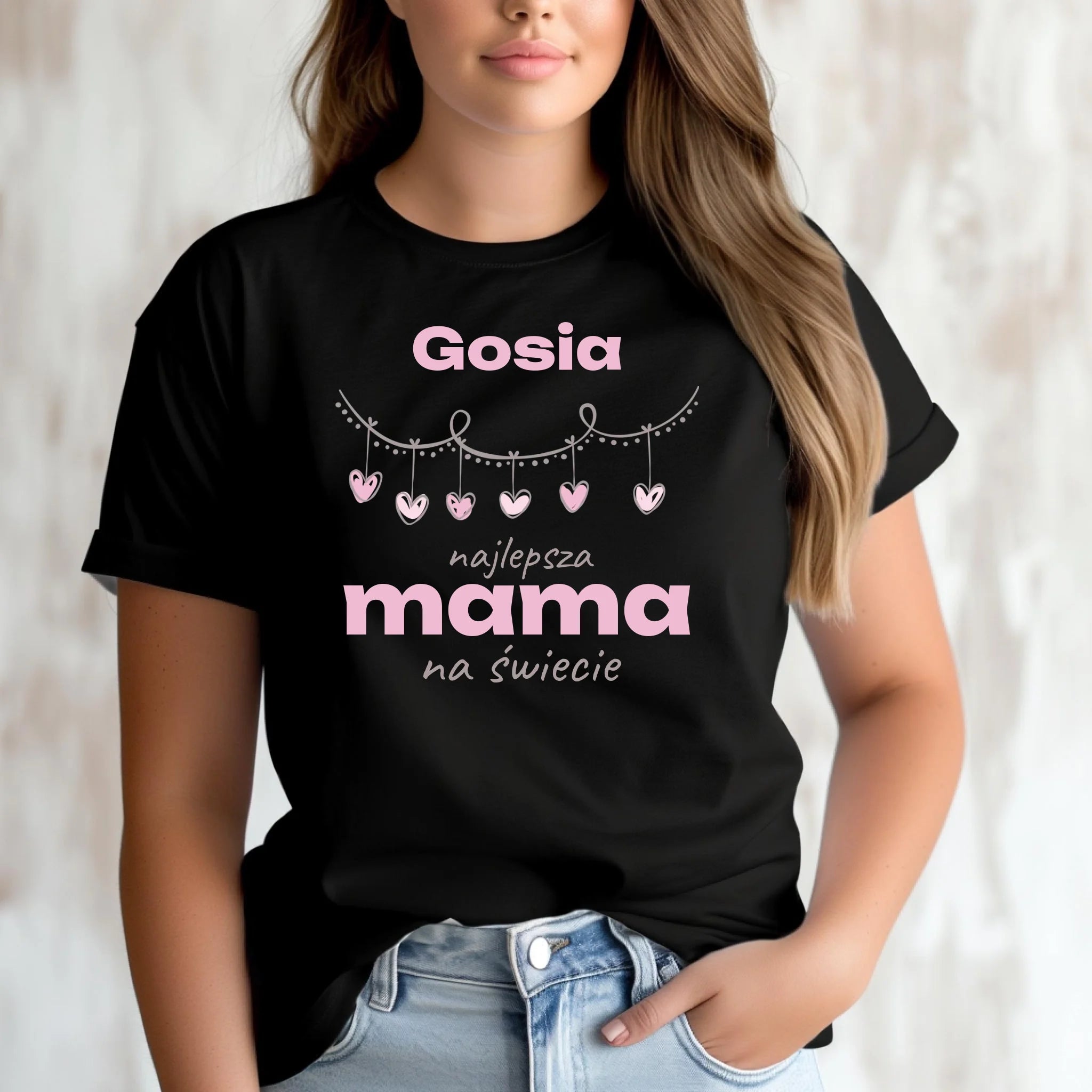 Koszulka dla mamy - Najlepsza Mama - personalizowana DM27 - StoryCups.pl