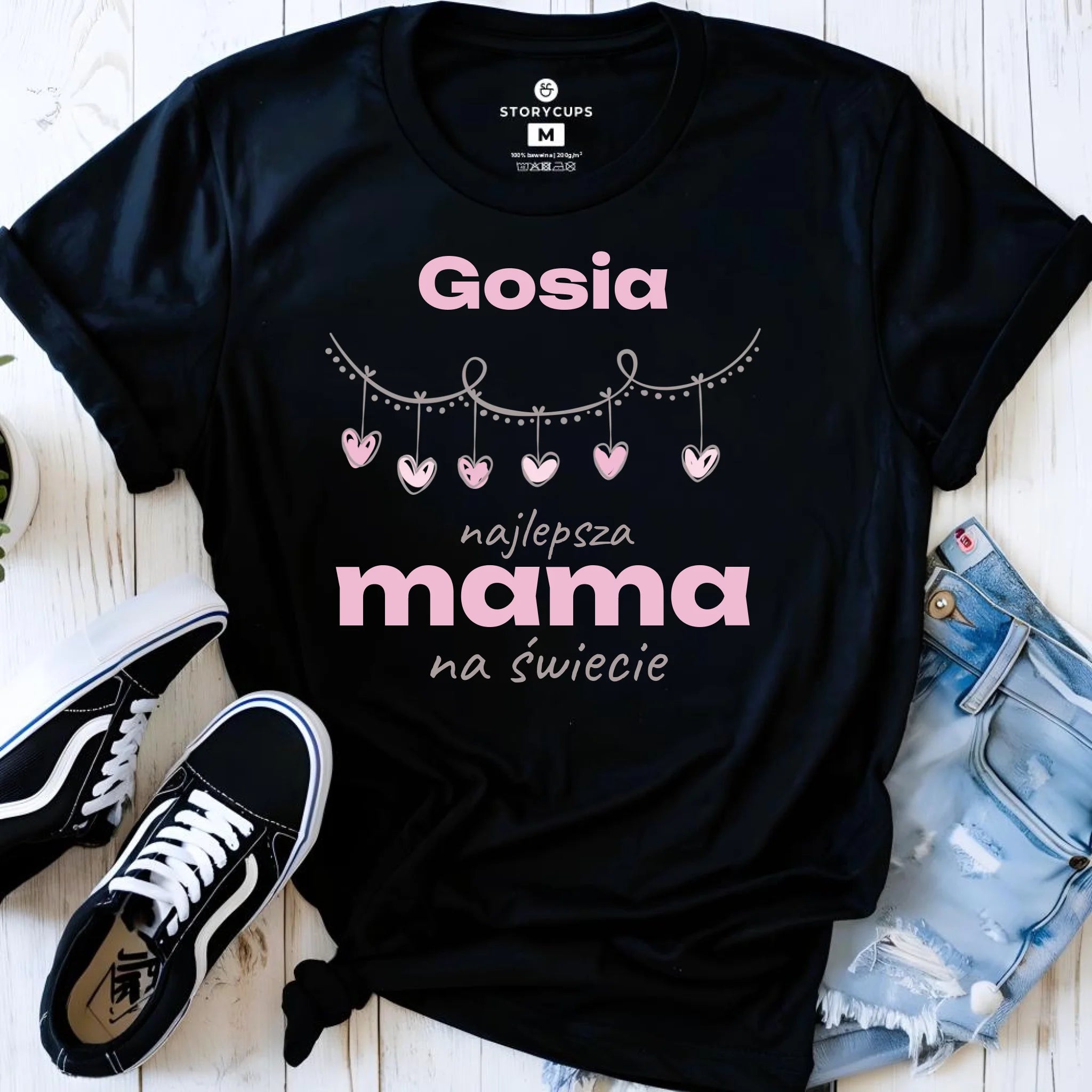Koszulka dla mamy - Najlepsza Mama - personalizowana DM27 - StoryCups.pl