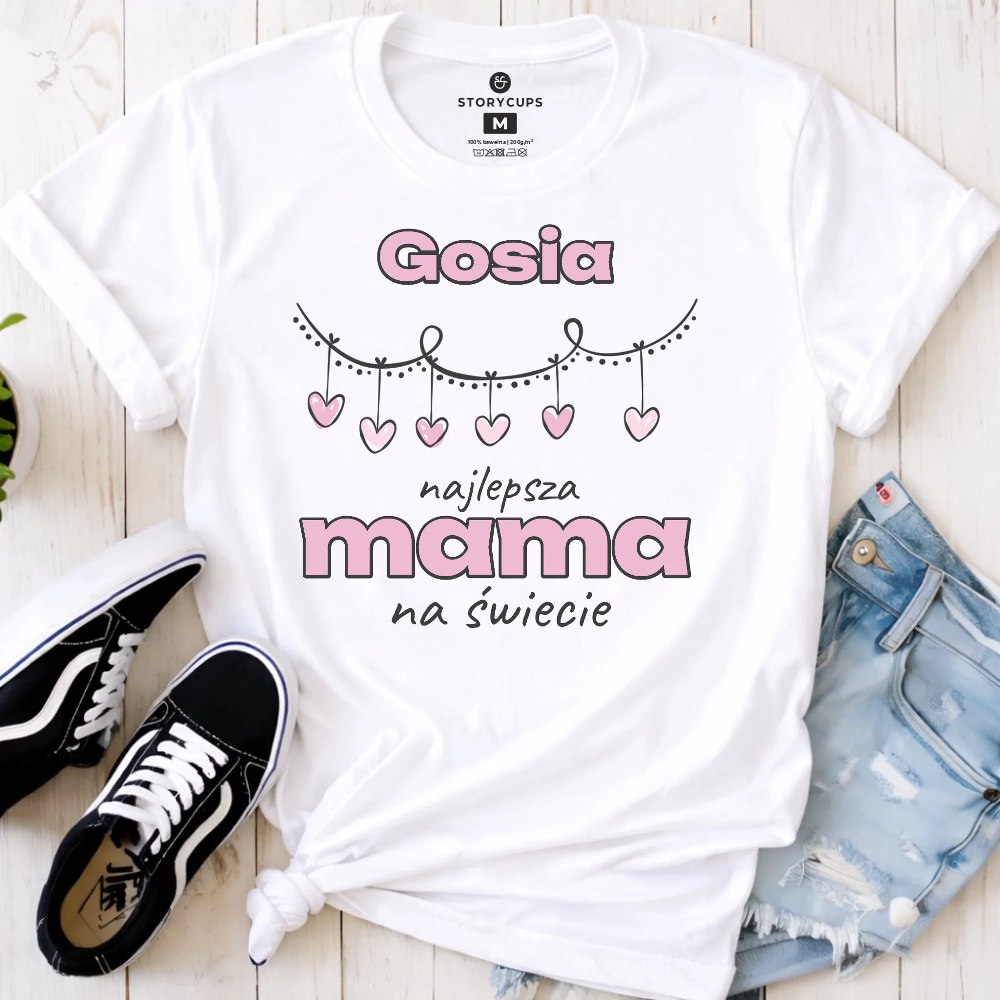 Koszulka dla mamy - Najlepsza Mama - personalizowana DM27 - StoryCups.pl