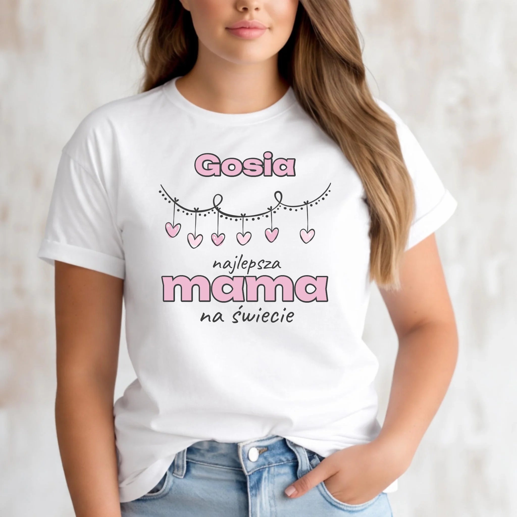Koszulka dla mamy - Najlepsza Mama - personalizowana DM27 - StoryCups.pl