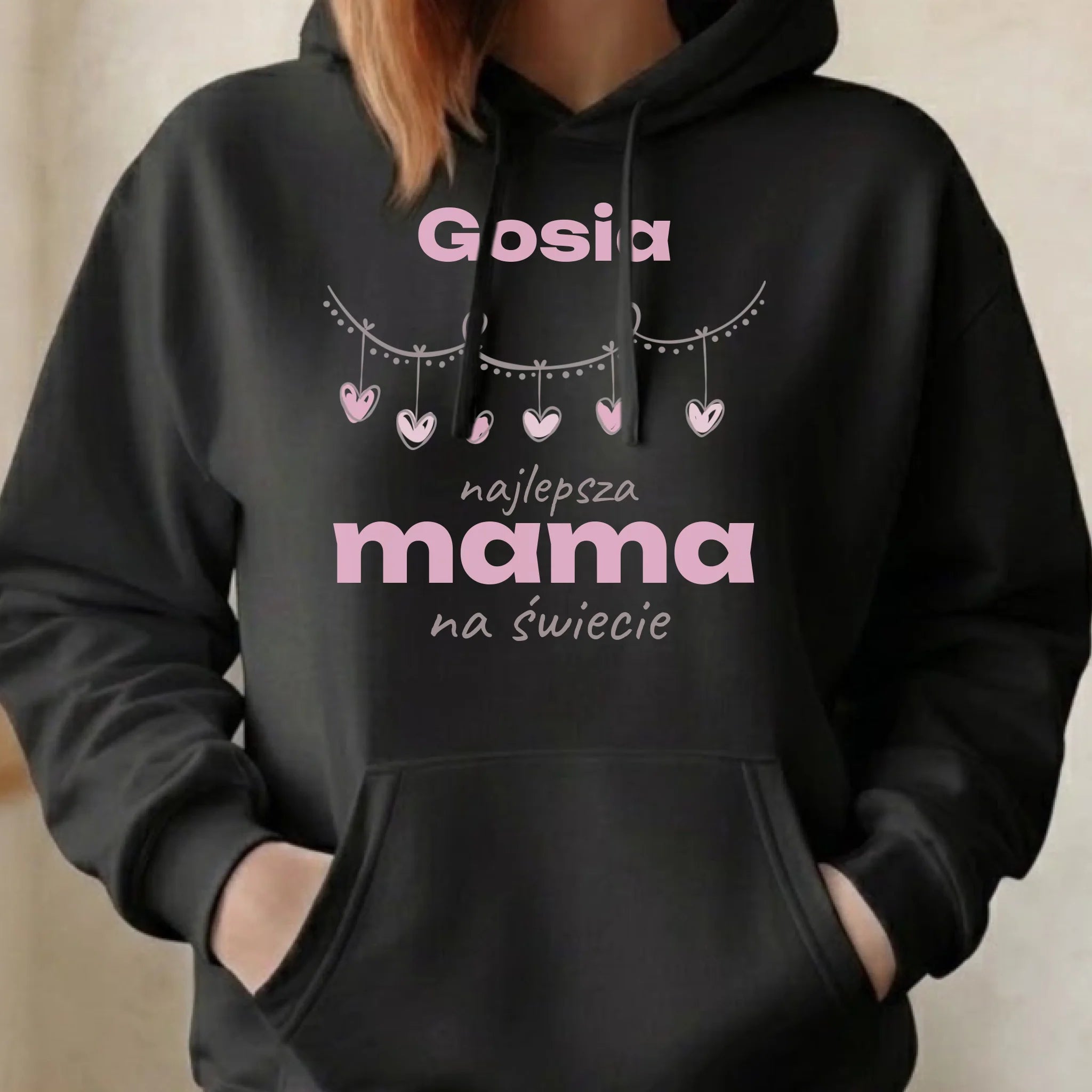 Bluza z kapturem dla mamy - Najlepsza Mama - personalizowana DM27 - StoryCups.pl