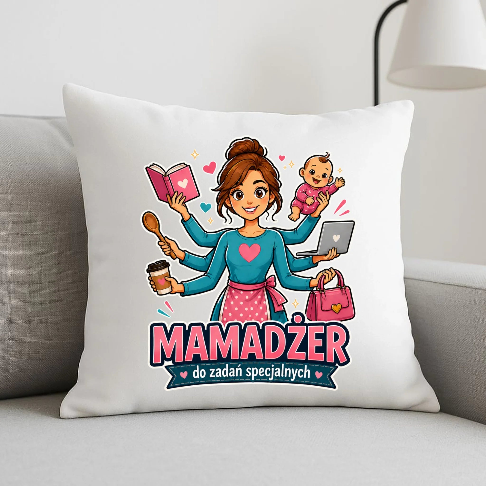 Poduszka dla mamy - Mamadżer do zadań specjalnych DM28 - StoryCups.pl
