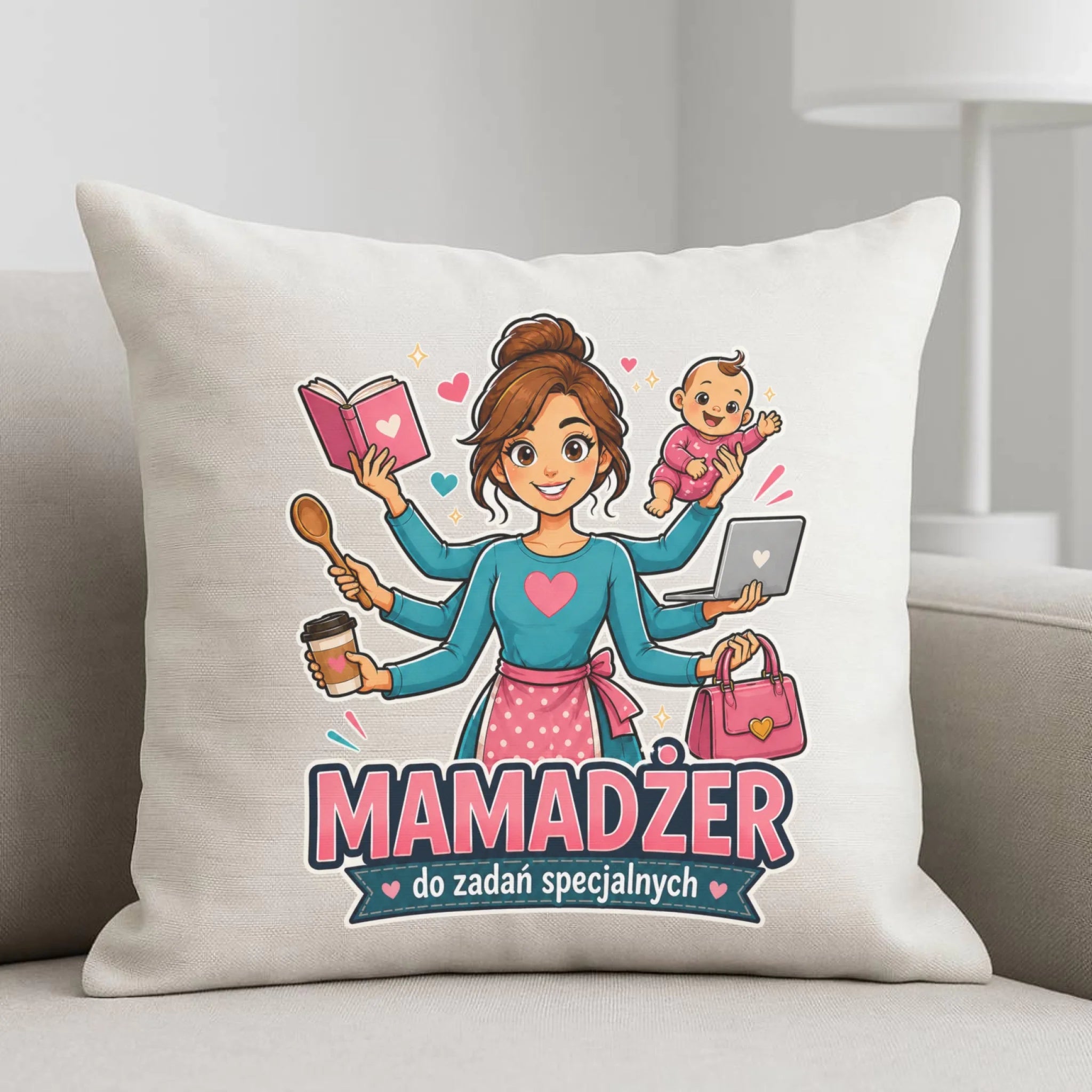 Poduszka dla mamy - Mamadżer do zadań specjalnych DM28 - StoryCups.pl