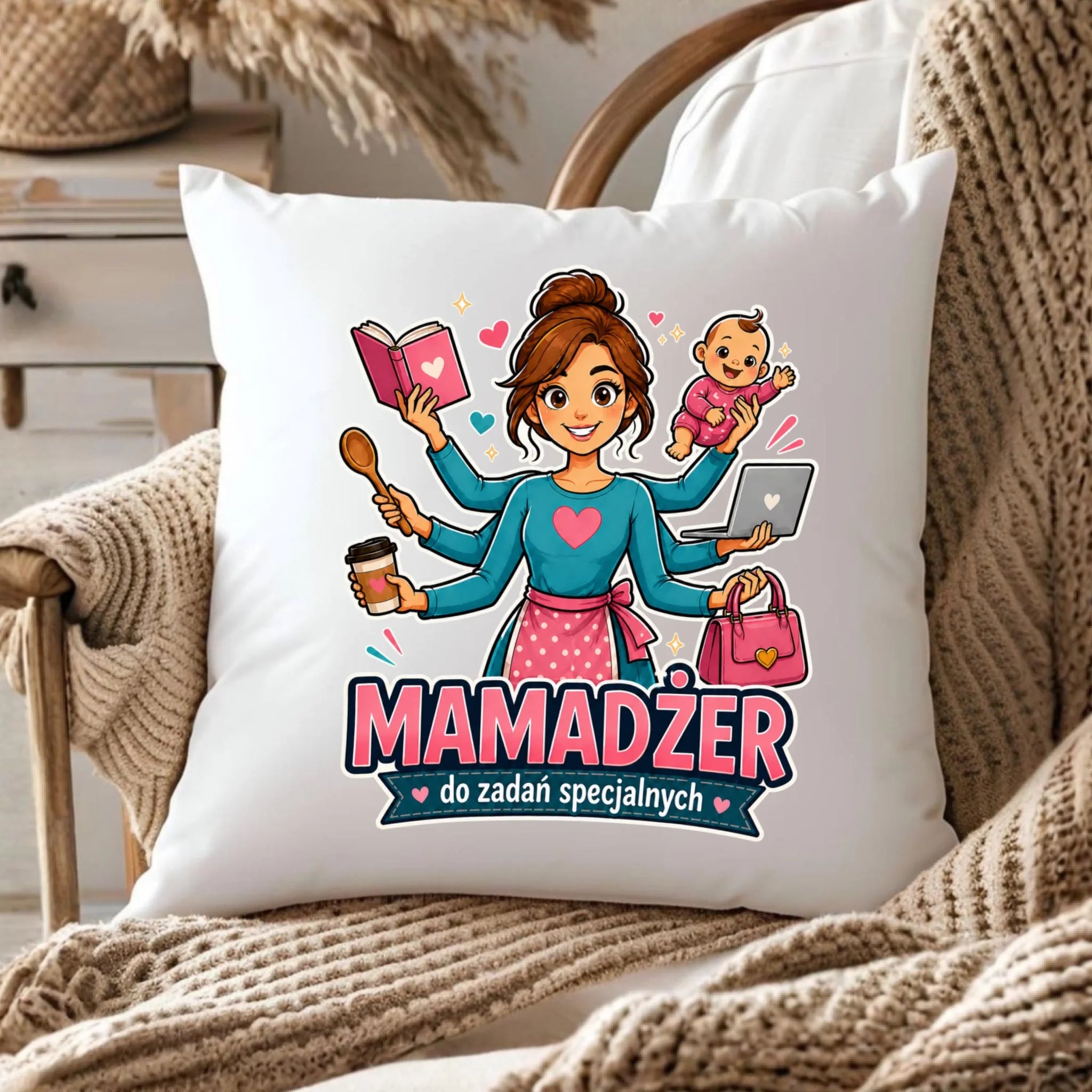 Poduszka dla mamy - Mamadżer do zadań specjalnych DM28 - StoryCups.pl