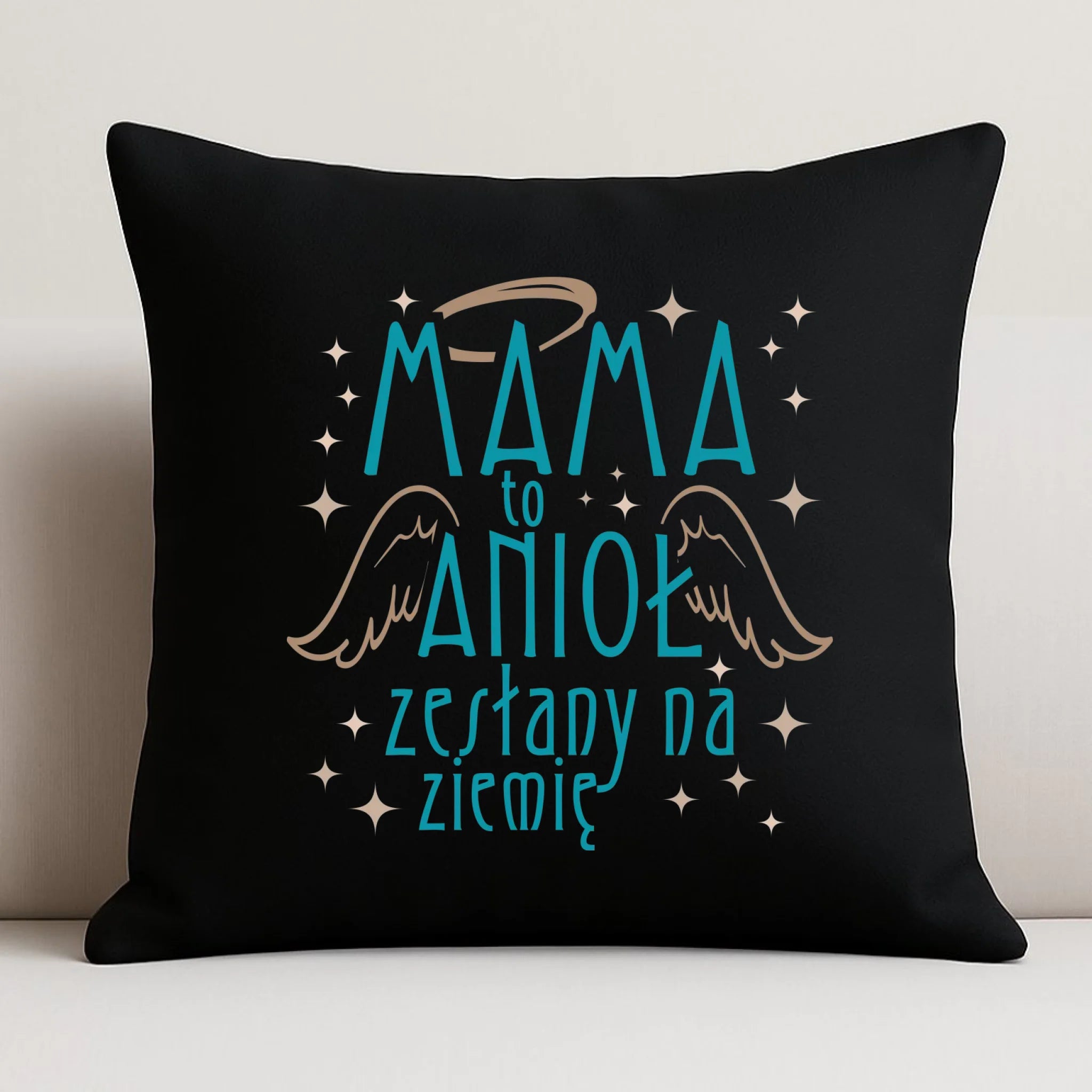 Poduszka dekoracyjna dla mamy - Mama to anioł zesłany na ziemię DM30 - StoryCups.pl