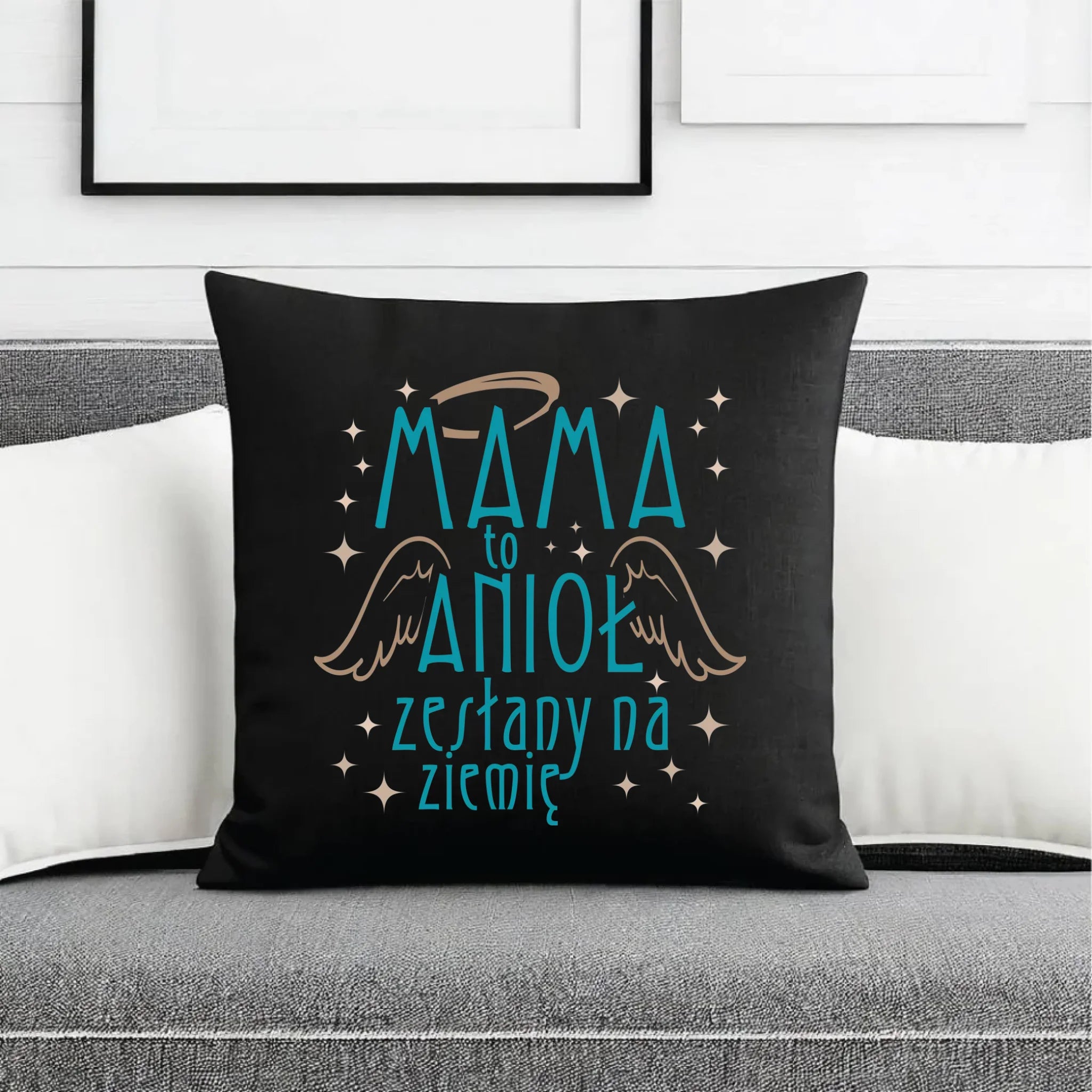 Poduszka dekoracyjna dla mamy - Mama to anioł zesłany na ziemię DM30 - StoryCups.pl