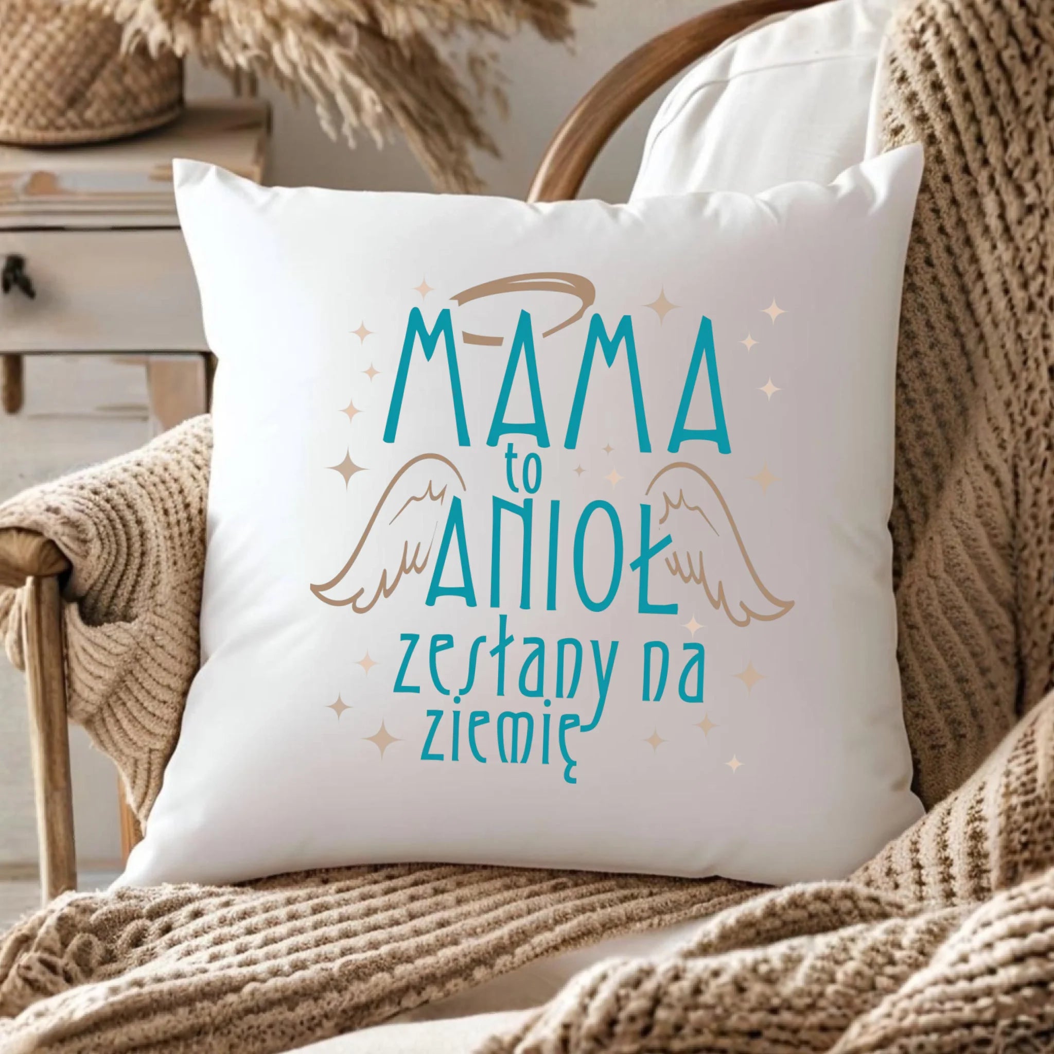 Poduszka dla mamy - Mama to anioł zesłany na ziemię DM30 - StoryCups.pl
