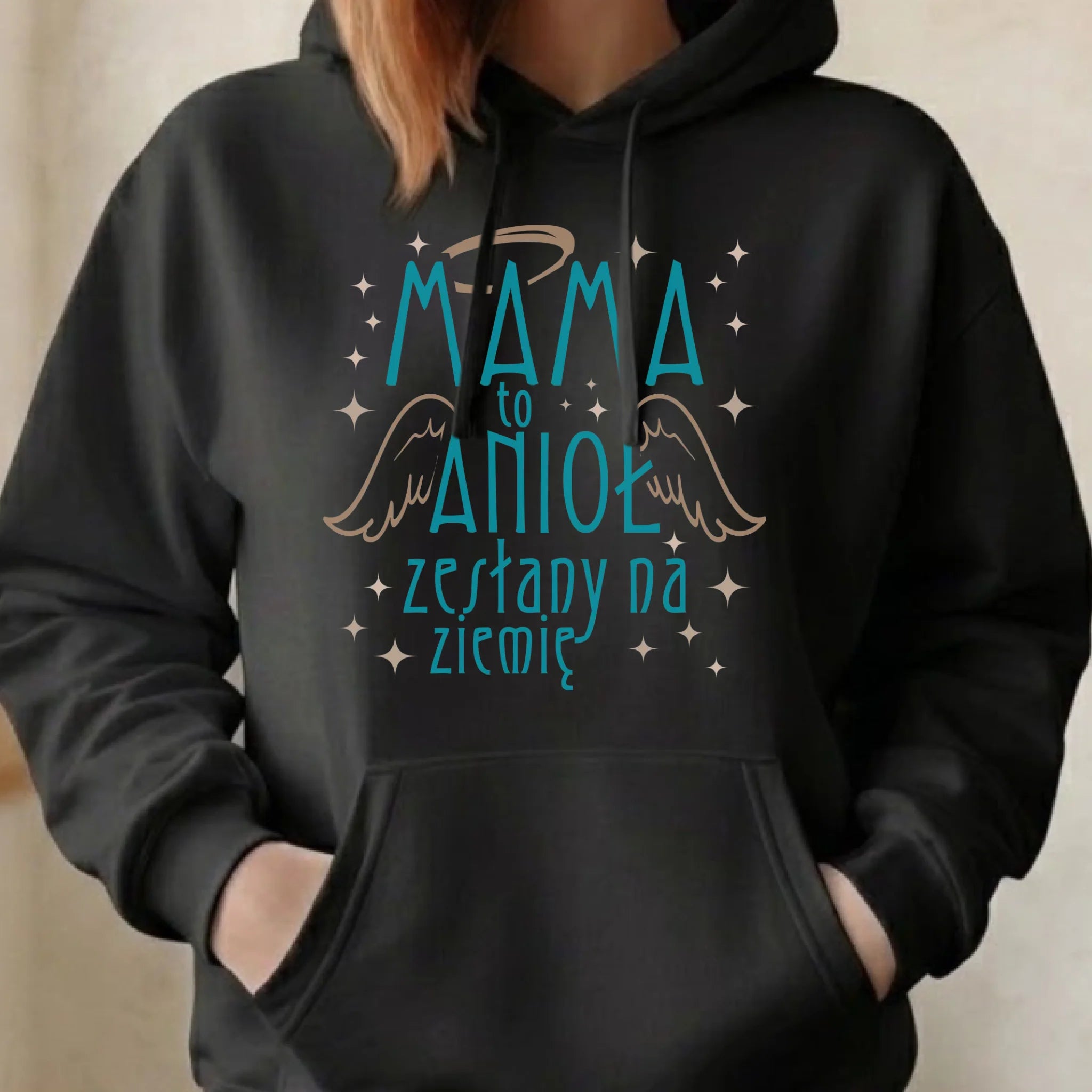 Bluza z kapturem dla mamy - Mama to anioł zesłany na ziemię DM30 - StoryCups.pl