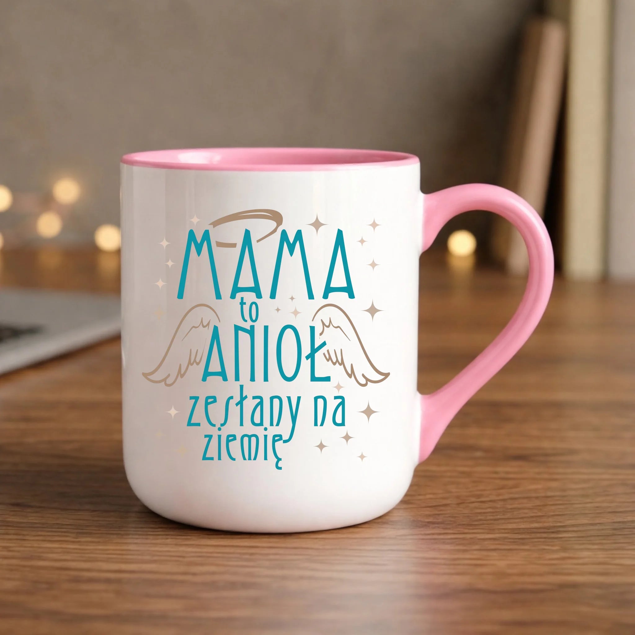Kubek elegant dla mamy - Mama to anioł zesłany na ziemię DM30 - StoryCups.pl