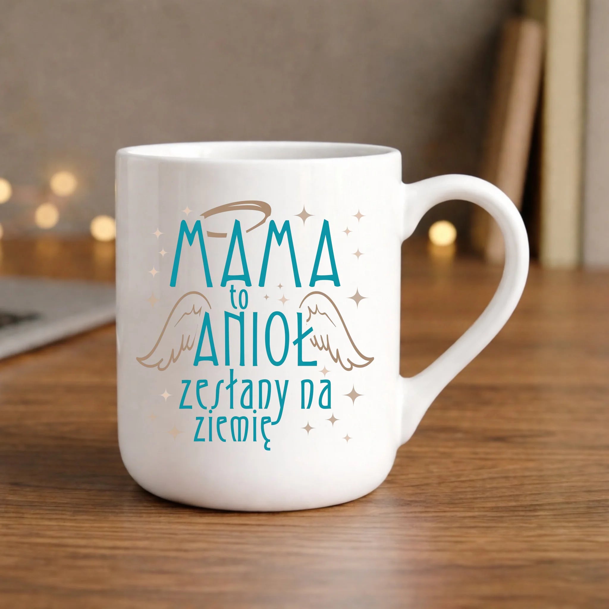 Kubek elegant dla mamy - Mama to anioł zesłany na ziemię DM30 - StoryCups.pl