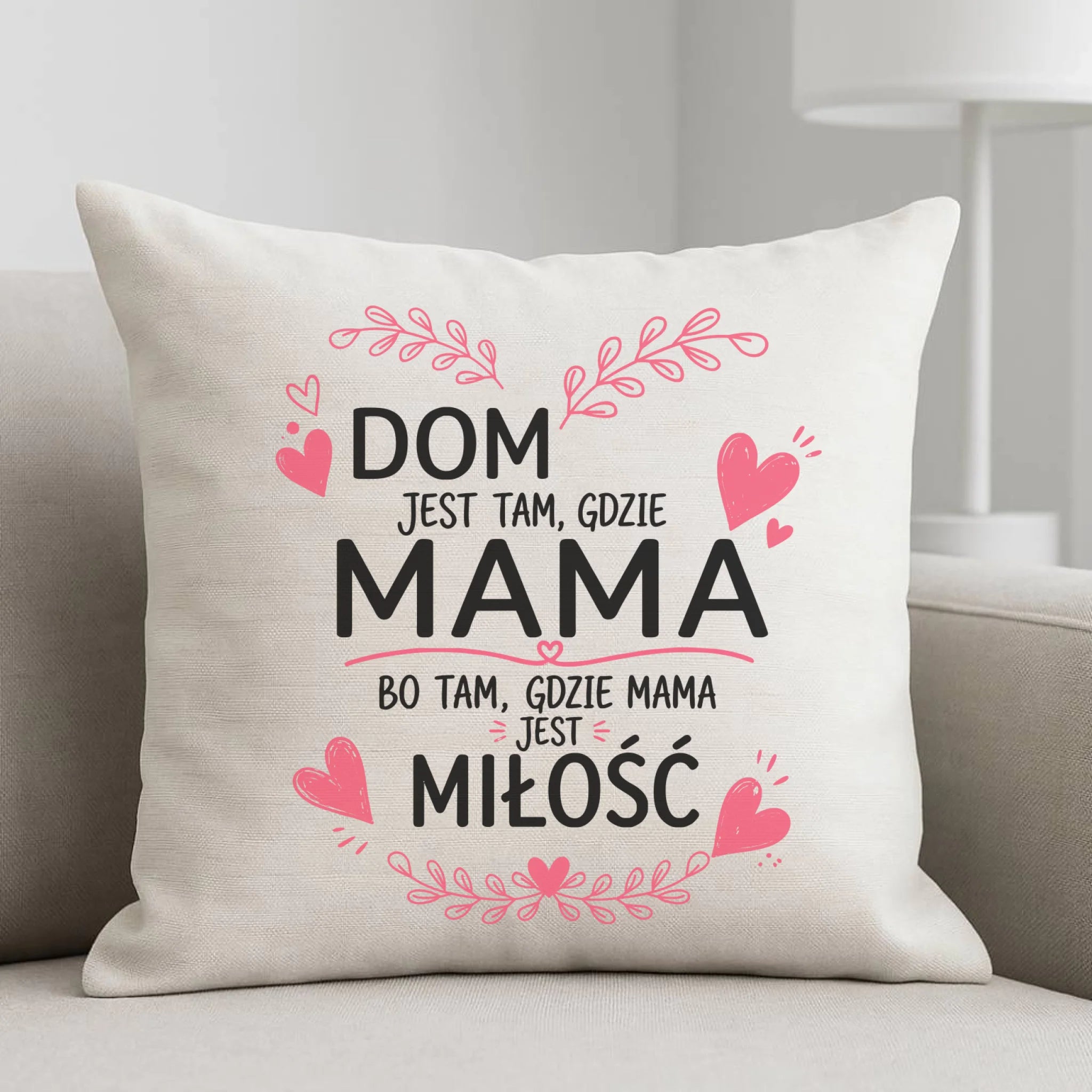 Poduszka dla mamy - Dom jest tam gdzie mama DM31 - StoryCups.pl