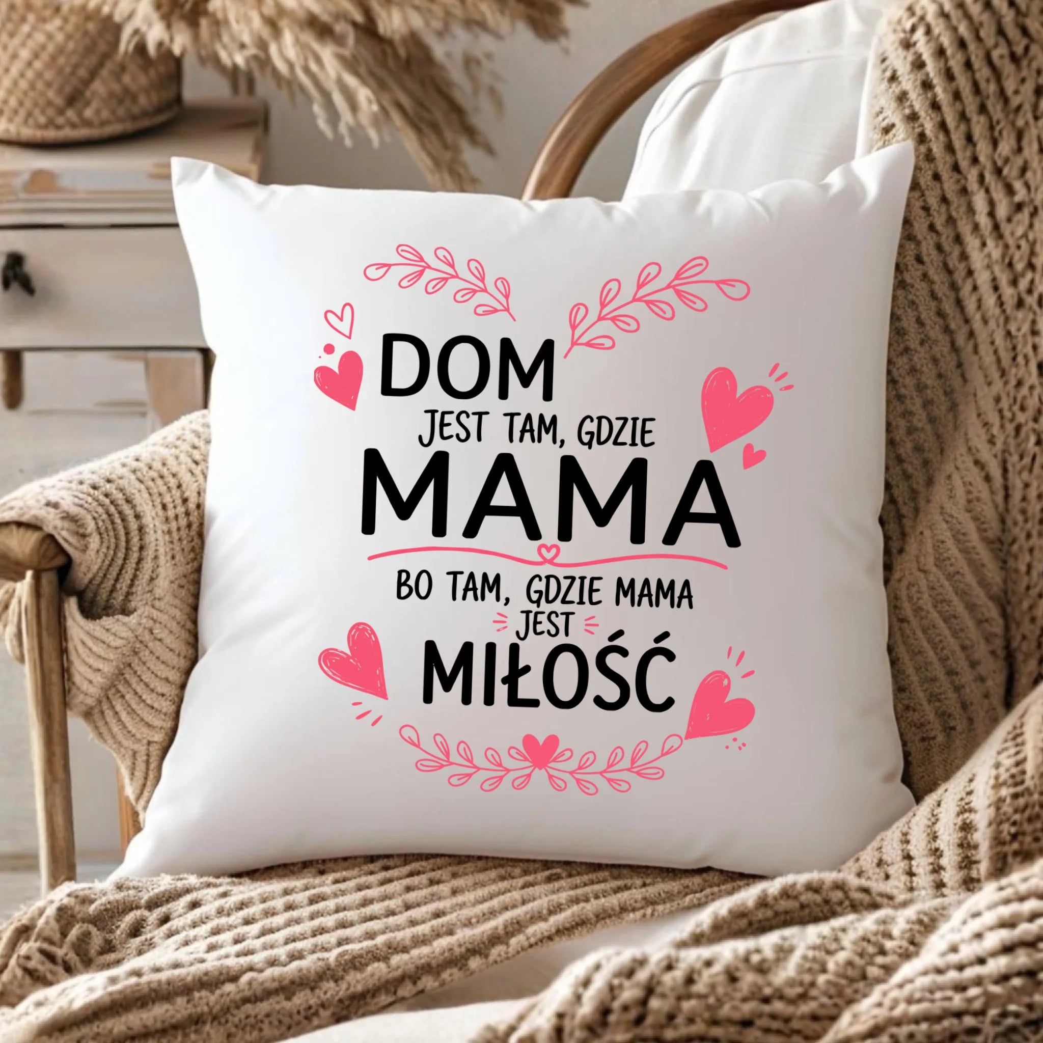 Poduszka dla mamy - Dom jest tam gdzie mama DM31 - StoryCups.pl