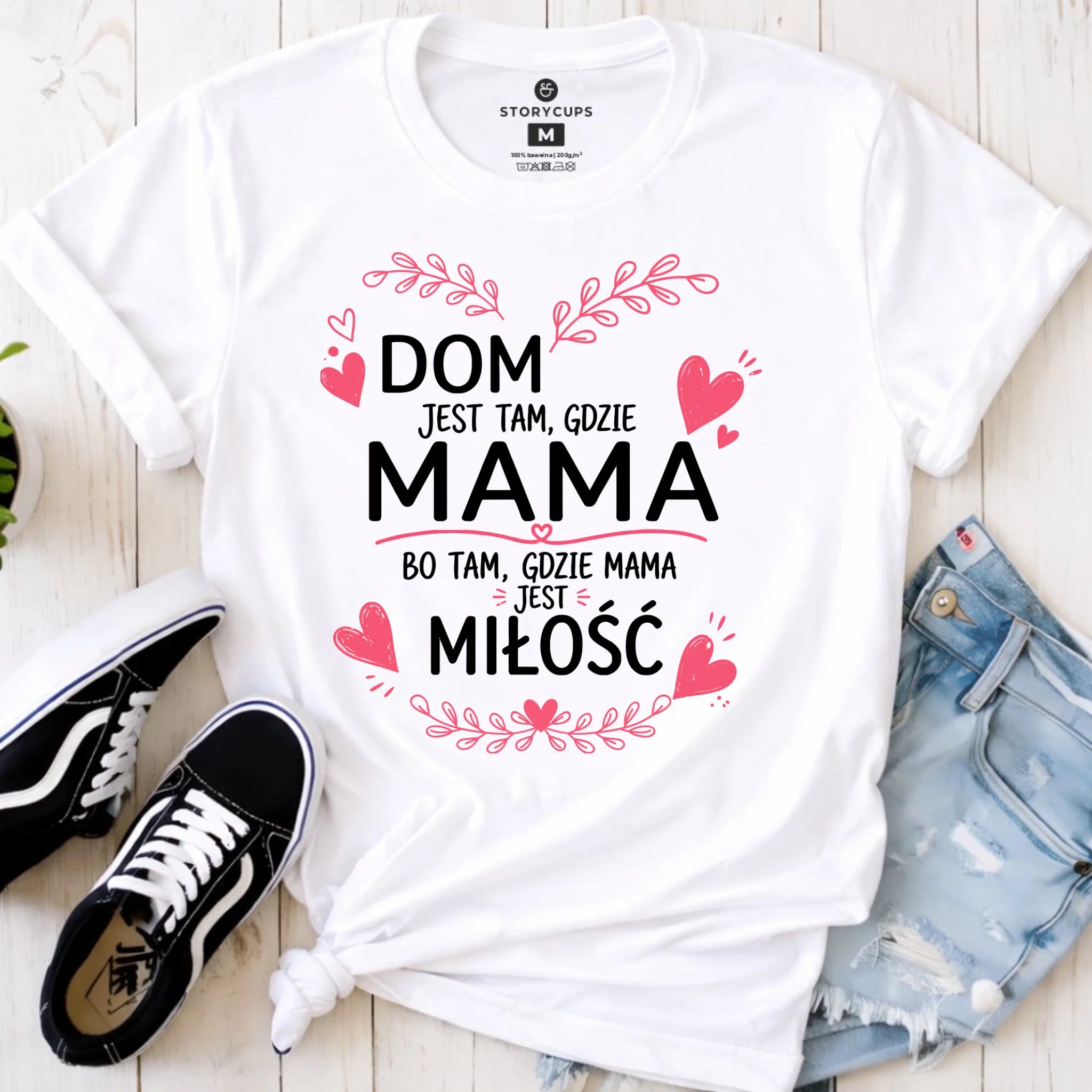 Koszulka dla mamy - Dom jest tam gdzie mama DM31 - StoryCups.pl