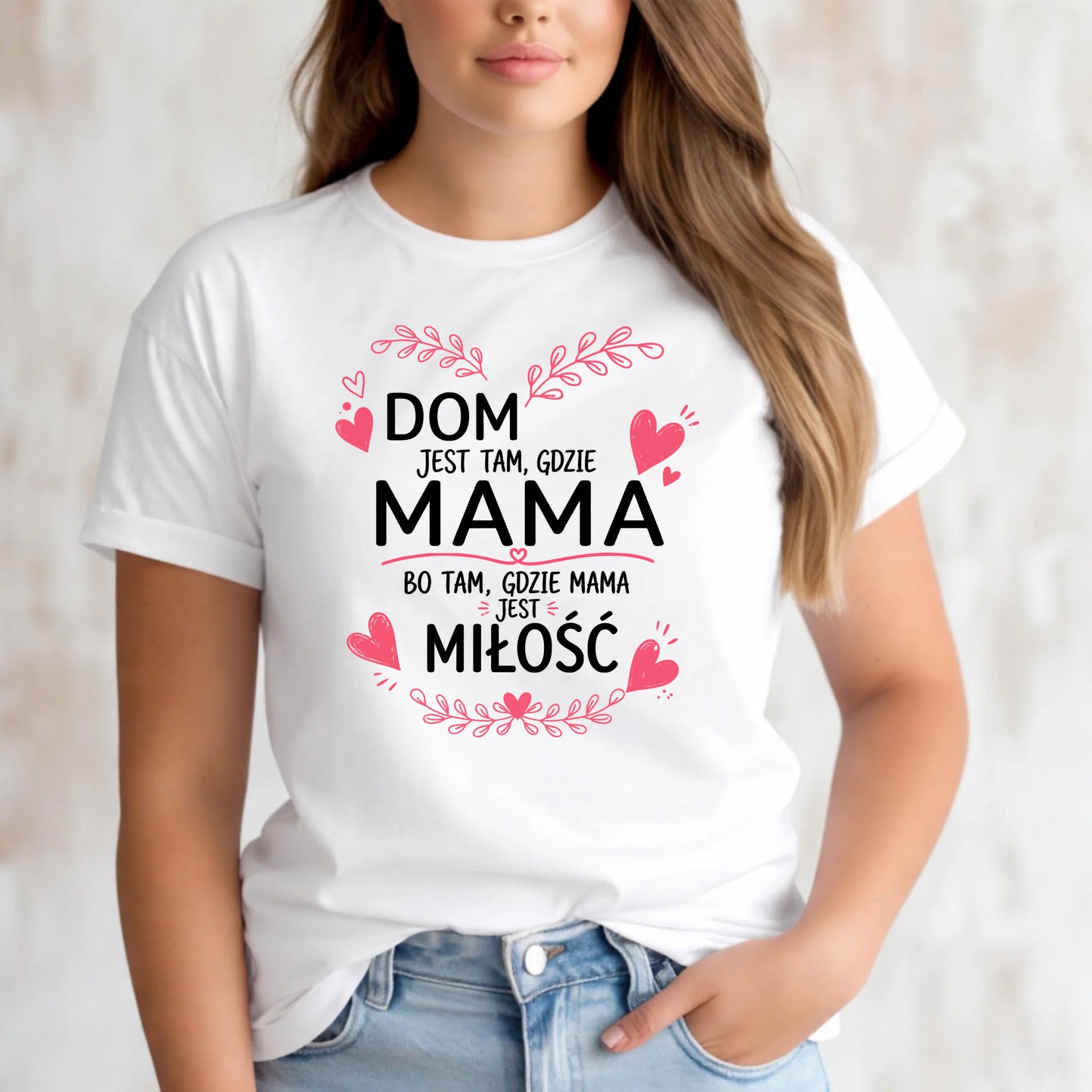 Koszulka dla mamy - Dom jest tam gdzie mama DM31 - StoryCups.pl