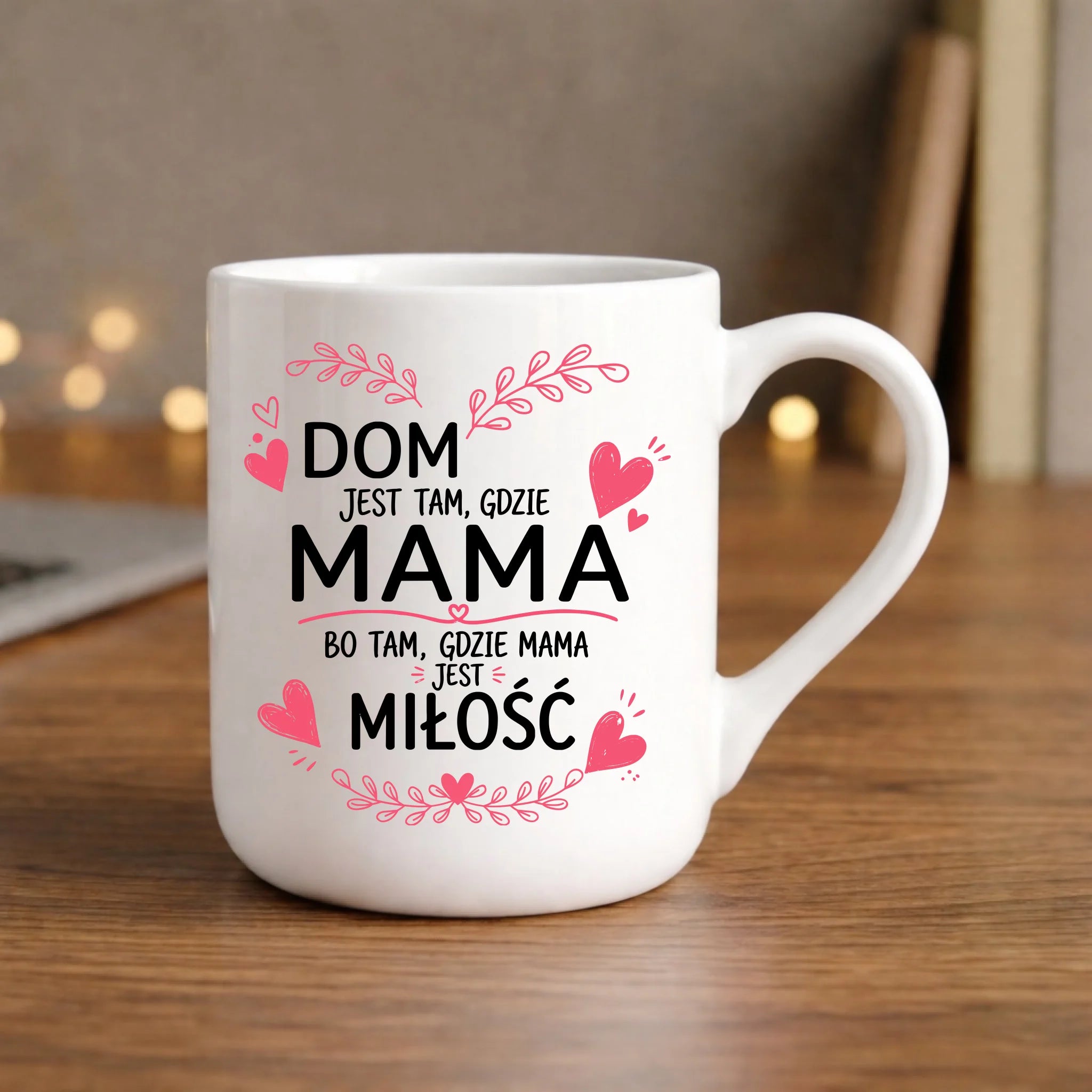 Kubek elegant dla mamy - Dom jest tam gdzie mama DM31 - StoryCups.pl