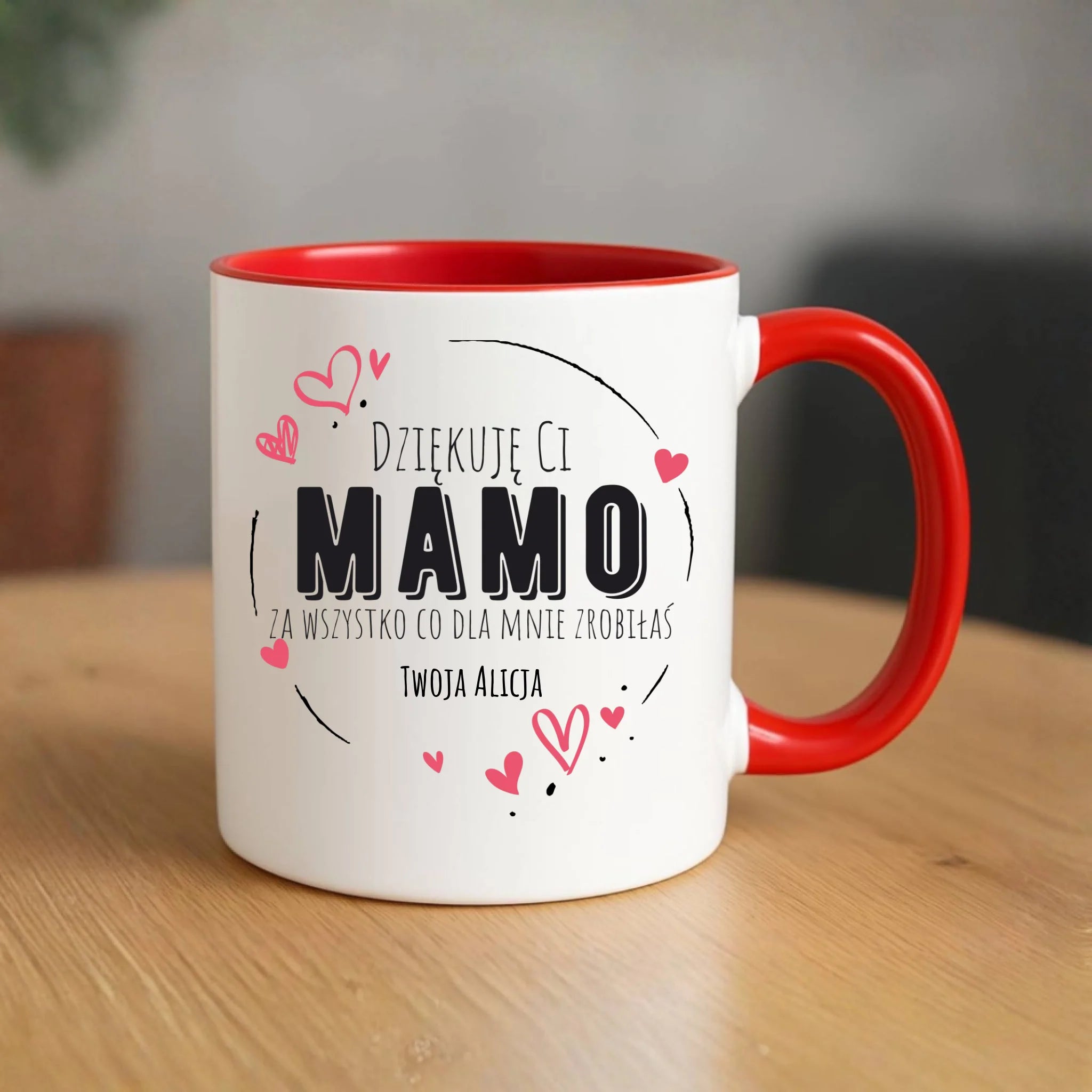 Kubek dla mamy - Dziękuję Ci Mamo - personalizowany DM32 - StoryCups.pl