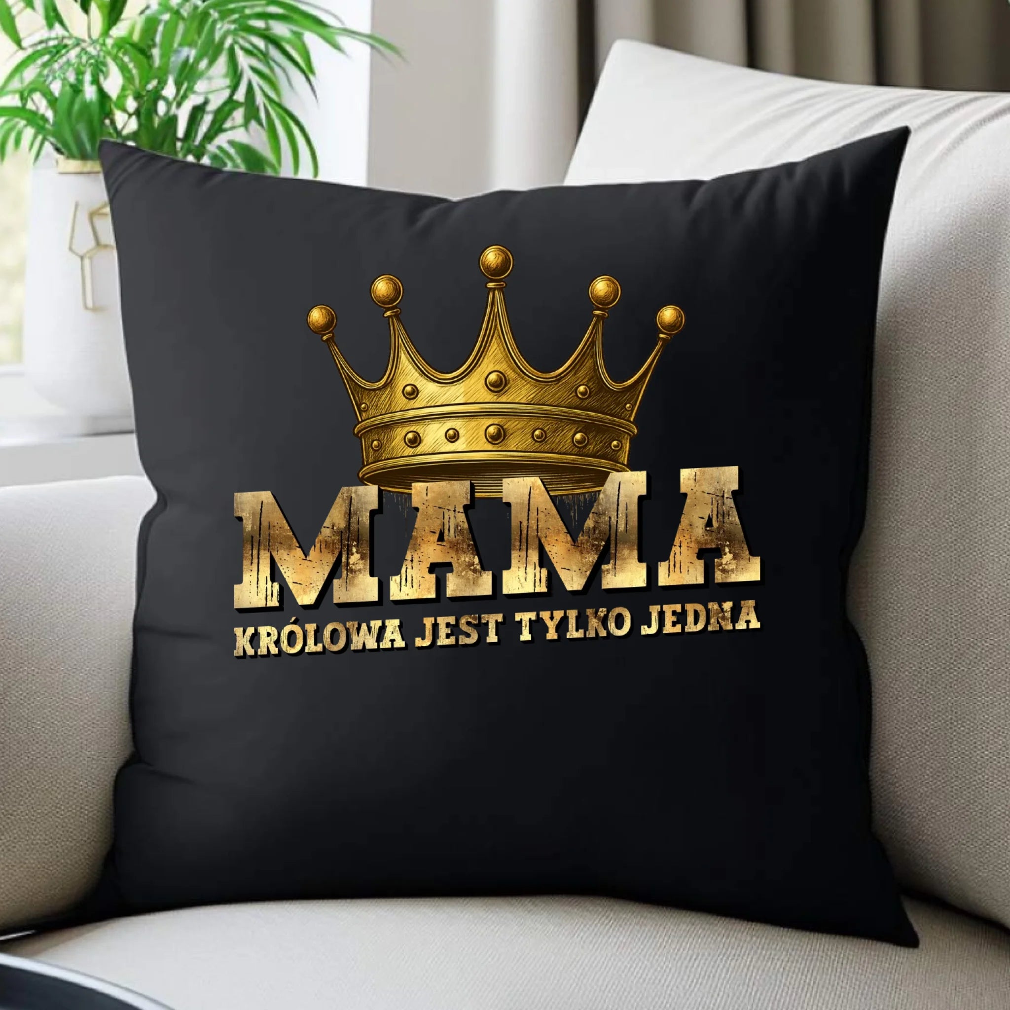 Poduszka dekoracyjna dla mamy - Królowa jest tylko jedna DM33 - StoryCups.pl