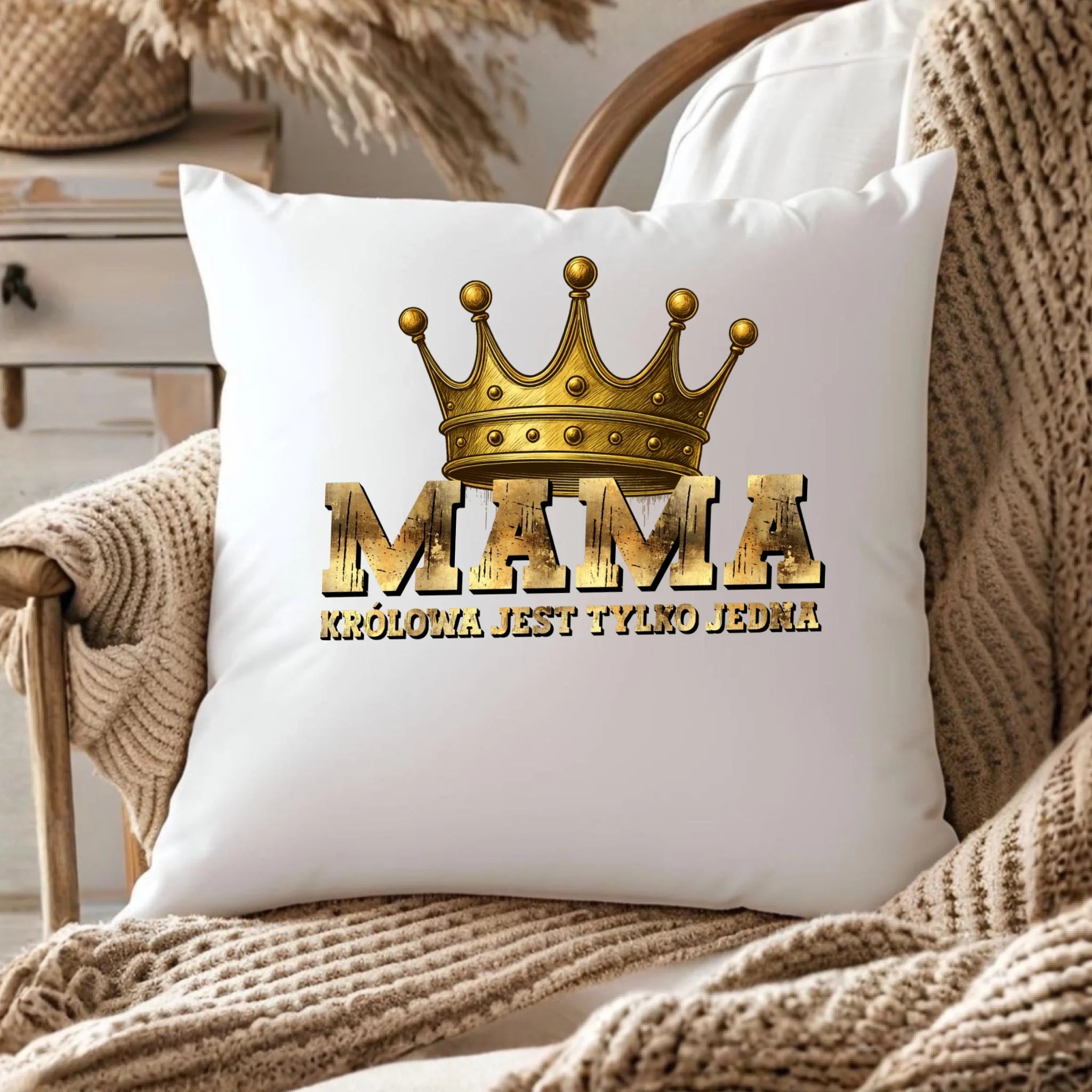 Poduszka dla mamy - Królowa jest tylko jedna DM33 - StoryCups.pl