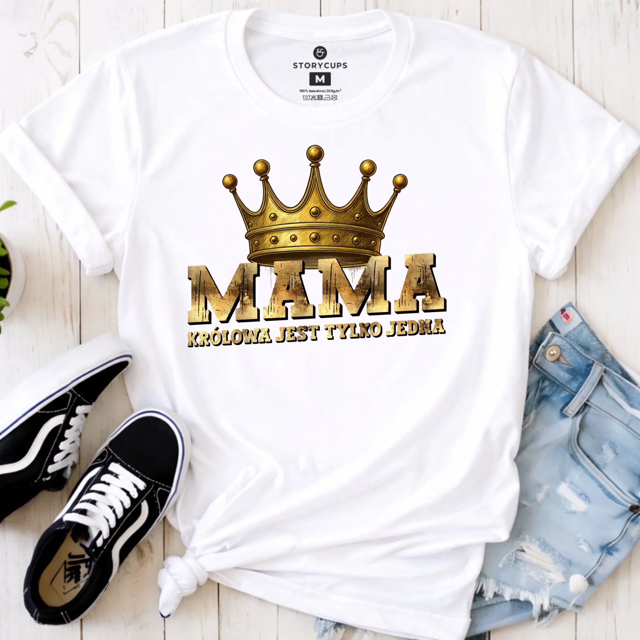 Koszulka dla mamy - Królowa jest tylko jedna DM33 - StoryCups.pl
