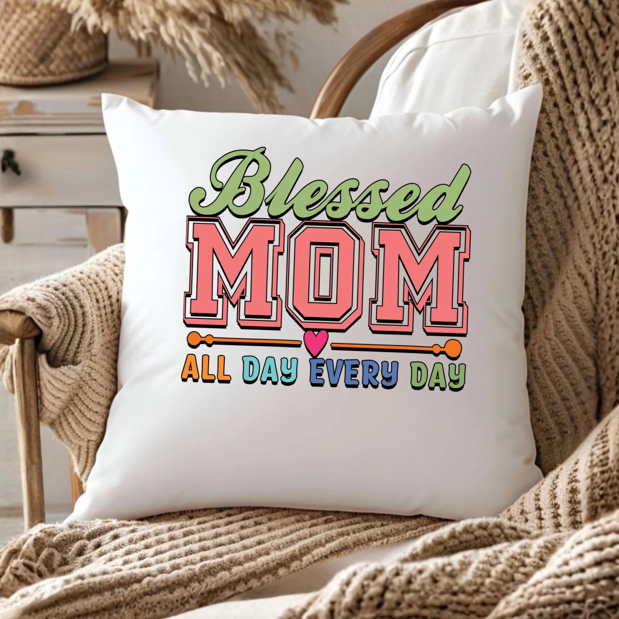 Poduszka dla mamy - Blessed mom all day every day DM36 - StoryCups.pl