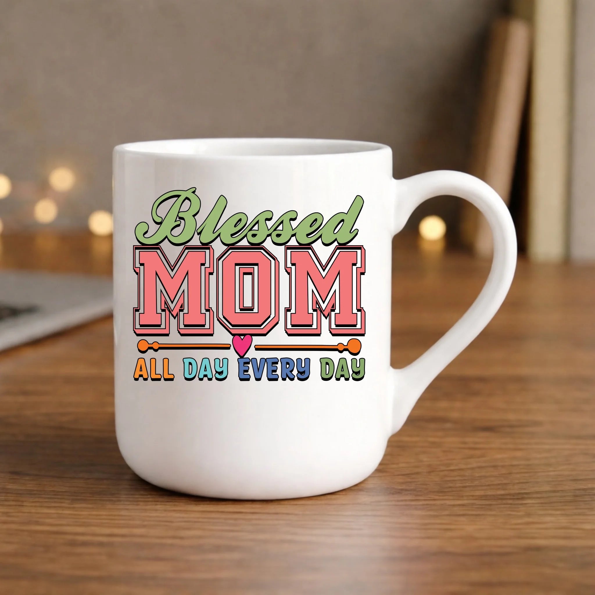 Kubek elegant dla mamy - Blessed mom all day every day DM36 - StoryCups.pl