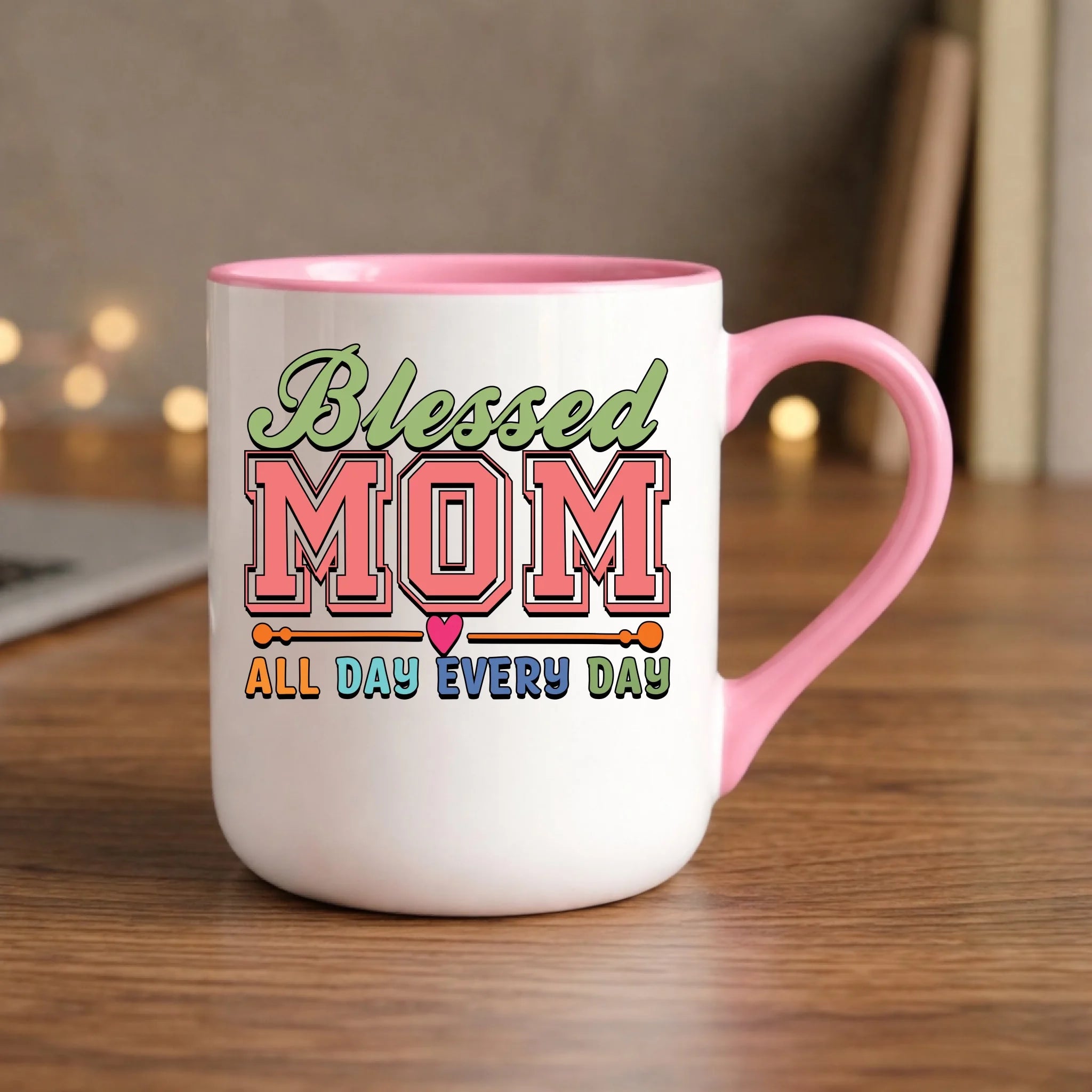 Kubek elegant dla mamy - Blessed mom all day every day DM36 - StoryCups.pl