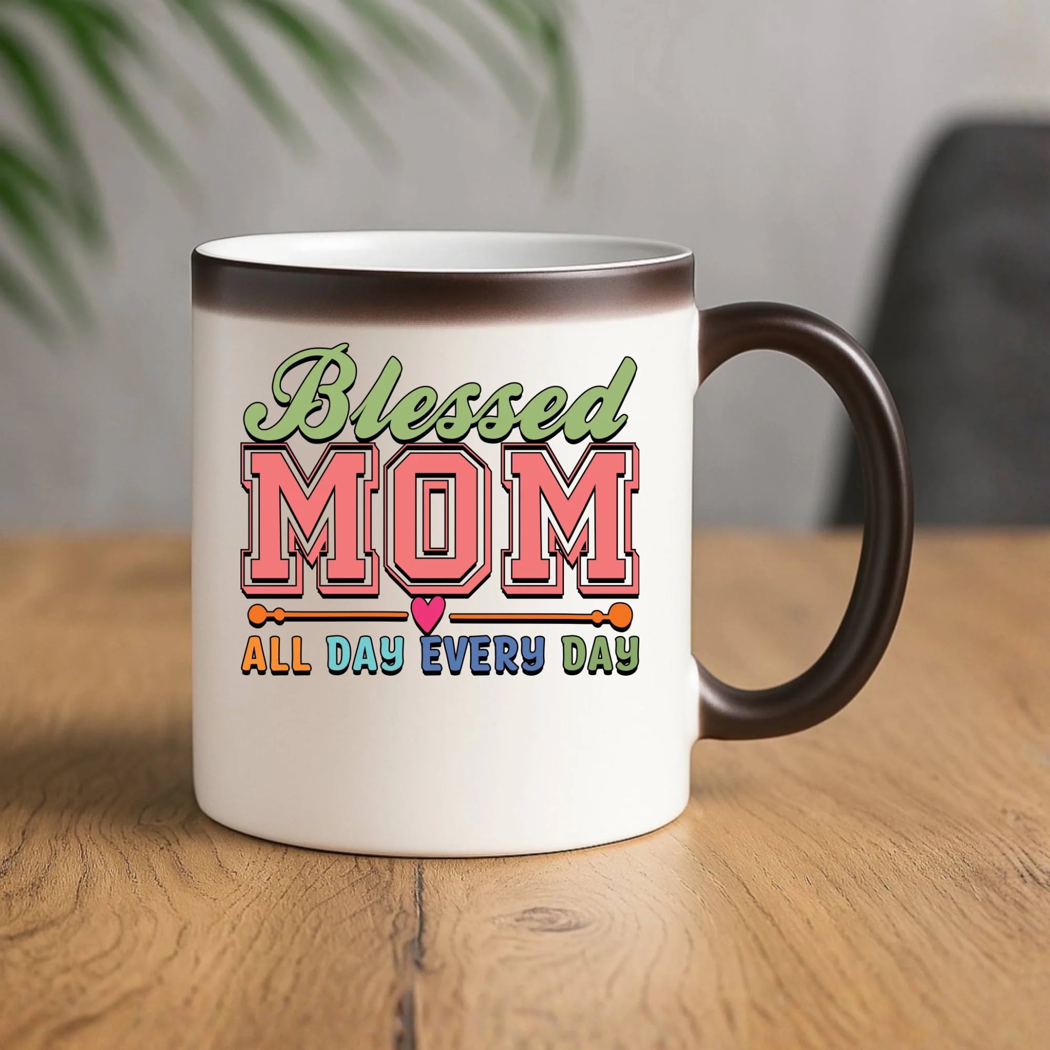 Kubek magiczny dla mamy - Blessed mom all day every day DM36 - StoryCups.pl