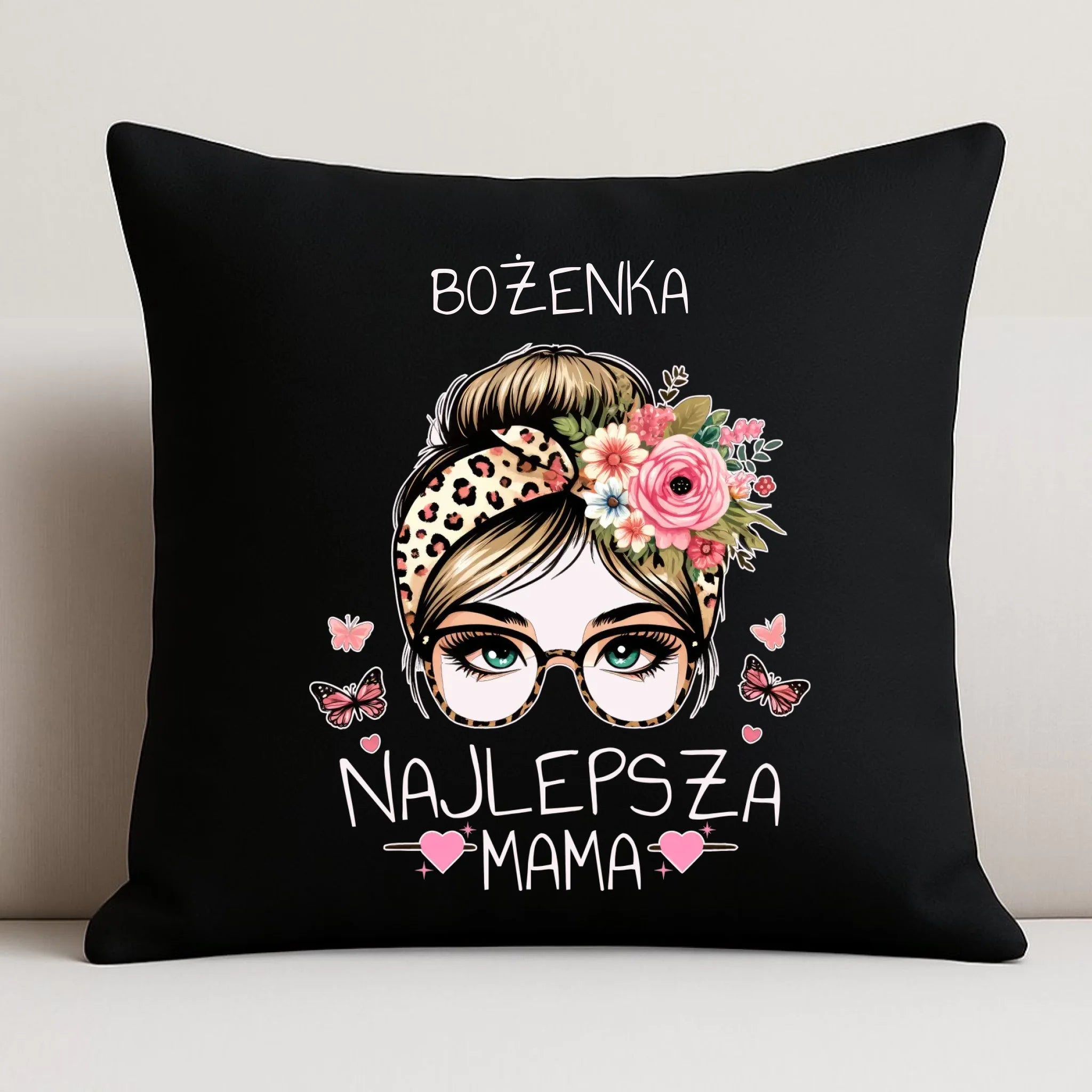Poduszka dekoracyjna dla mamy - Najlepsza mama - personalizowana DM37 - StoryCups.pl