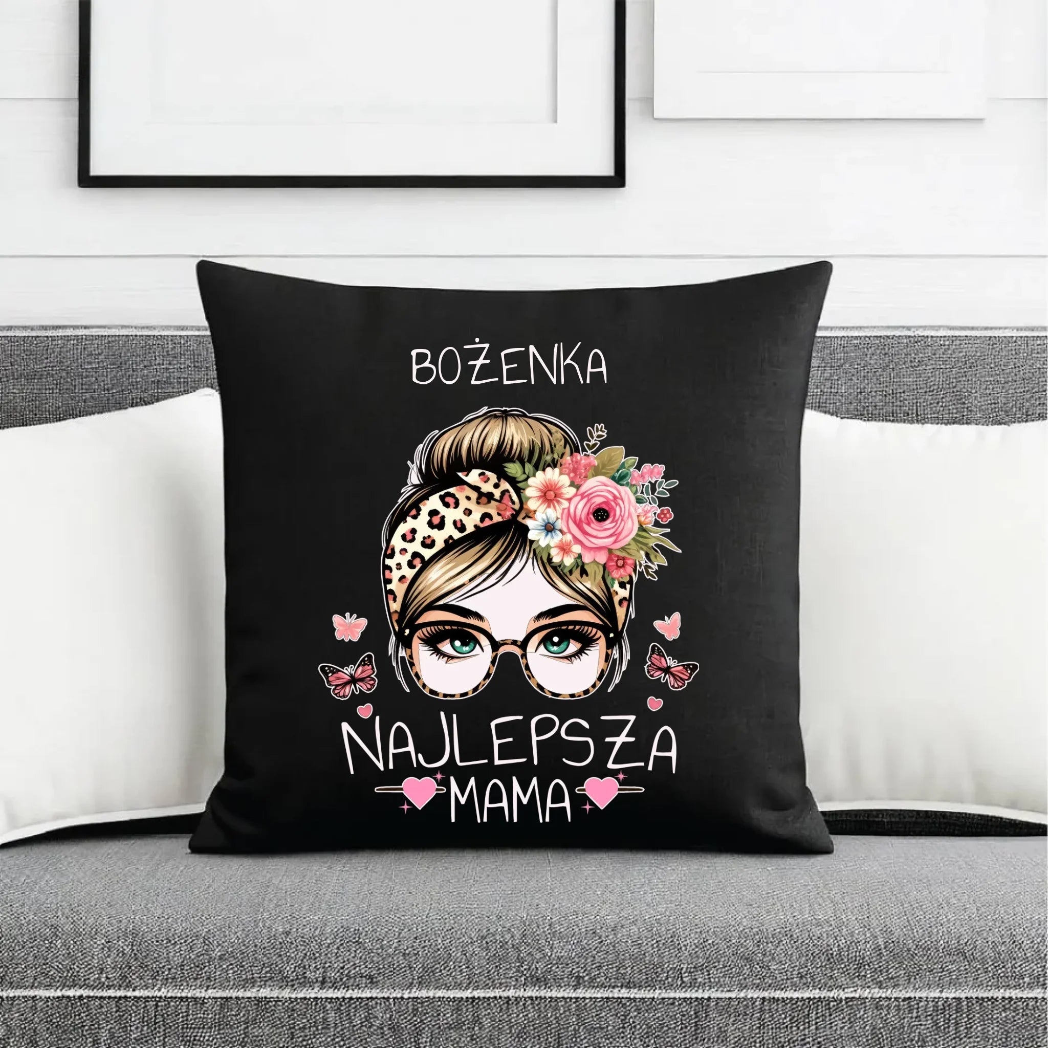 Poduszka dekoracyjna dla mamy - Najlepsza mama - personalizowana DM37 - StoryCups.pl