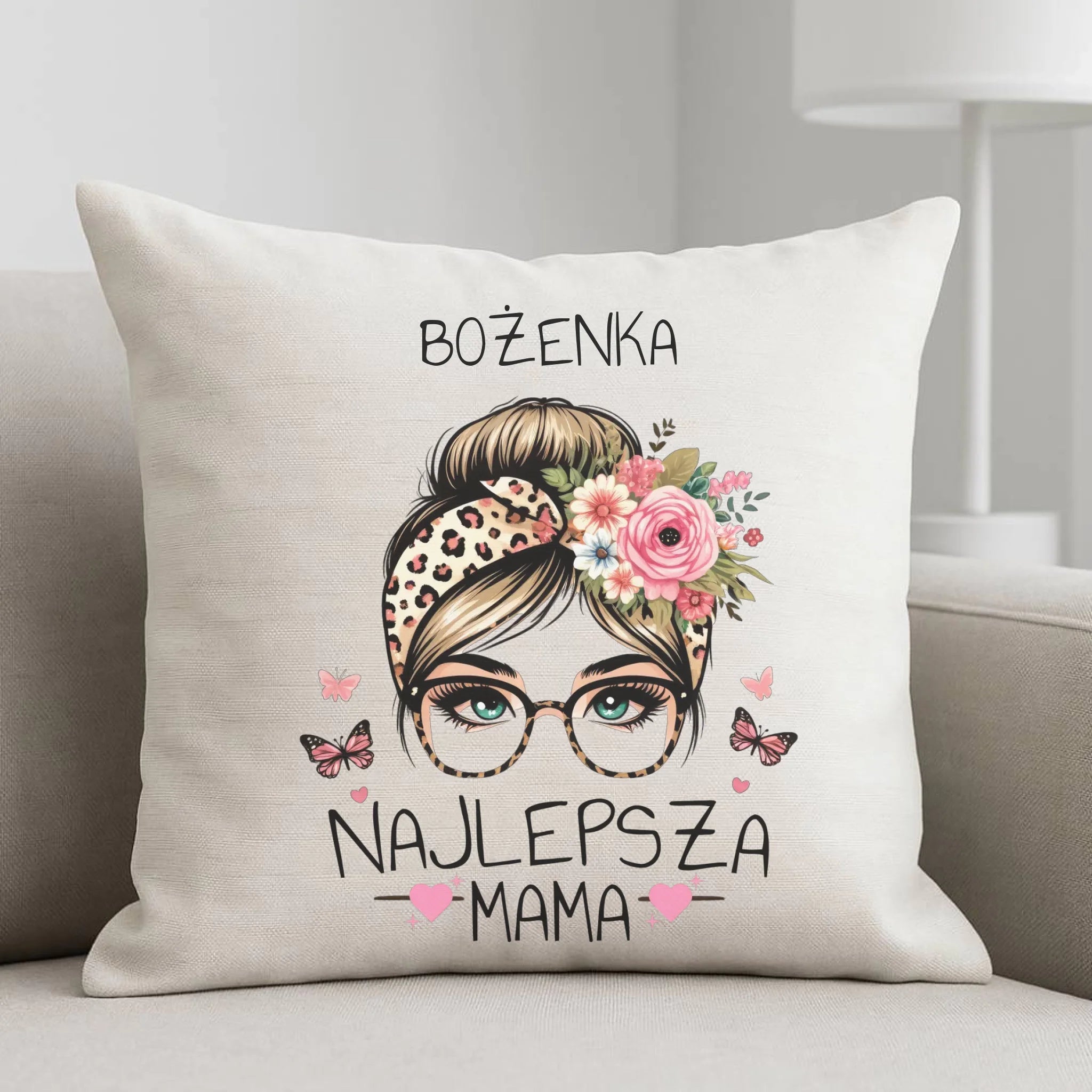 Poduszka dla mamy - Najlepsza mama - personalizowana DM37 - StoryCups.pl