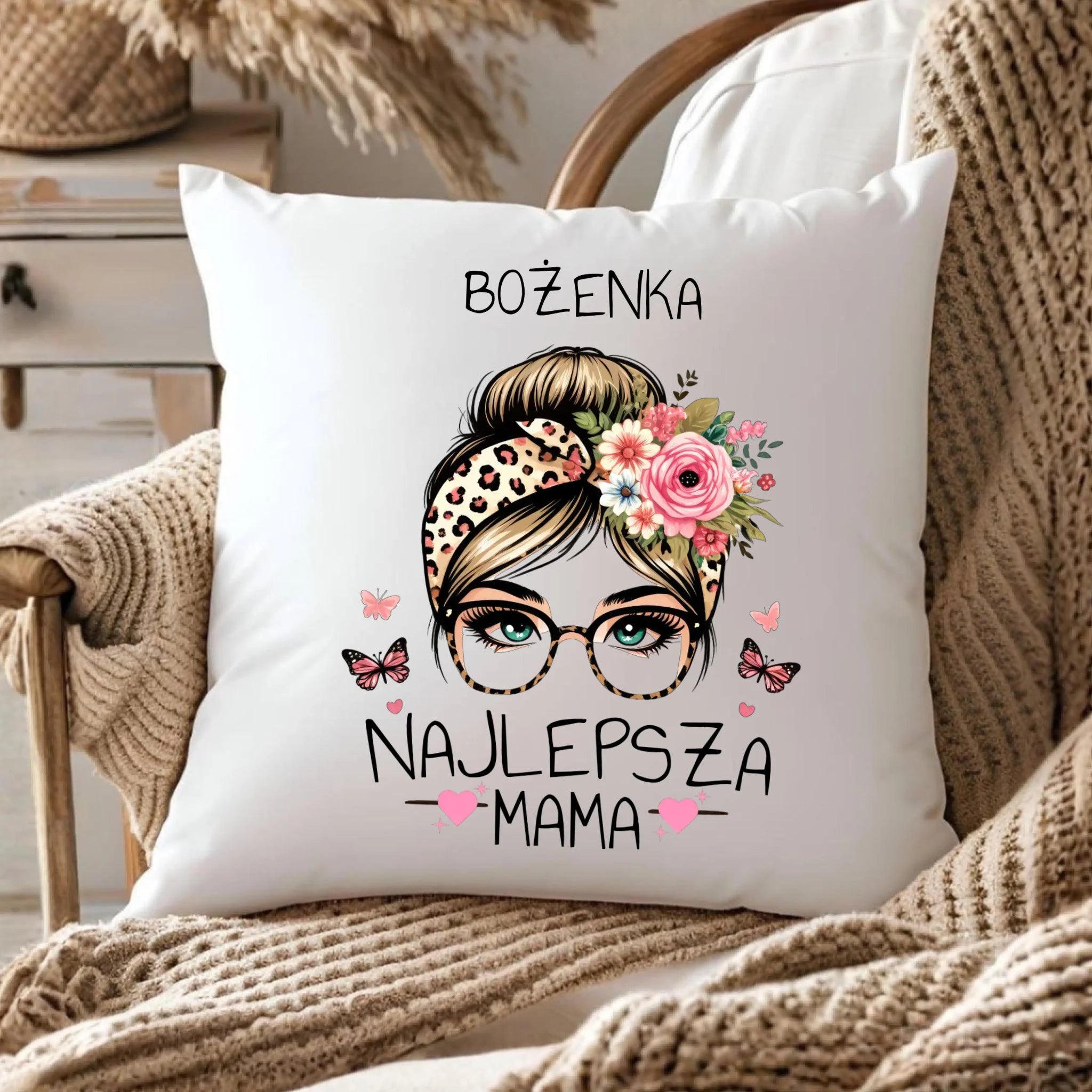 Poduszka dla mamy - Najlepsza mama - personalizowana DM37 - StoryCups.pl