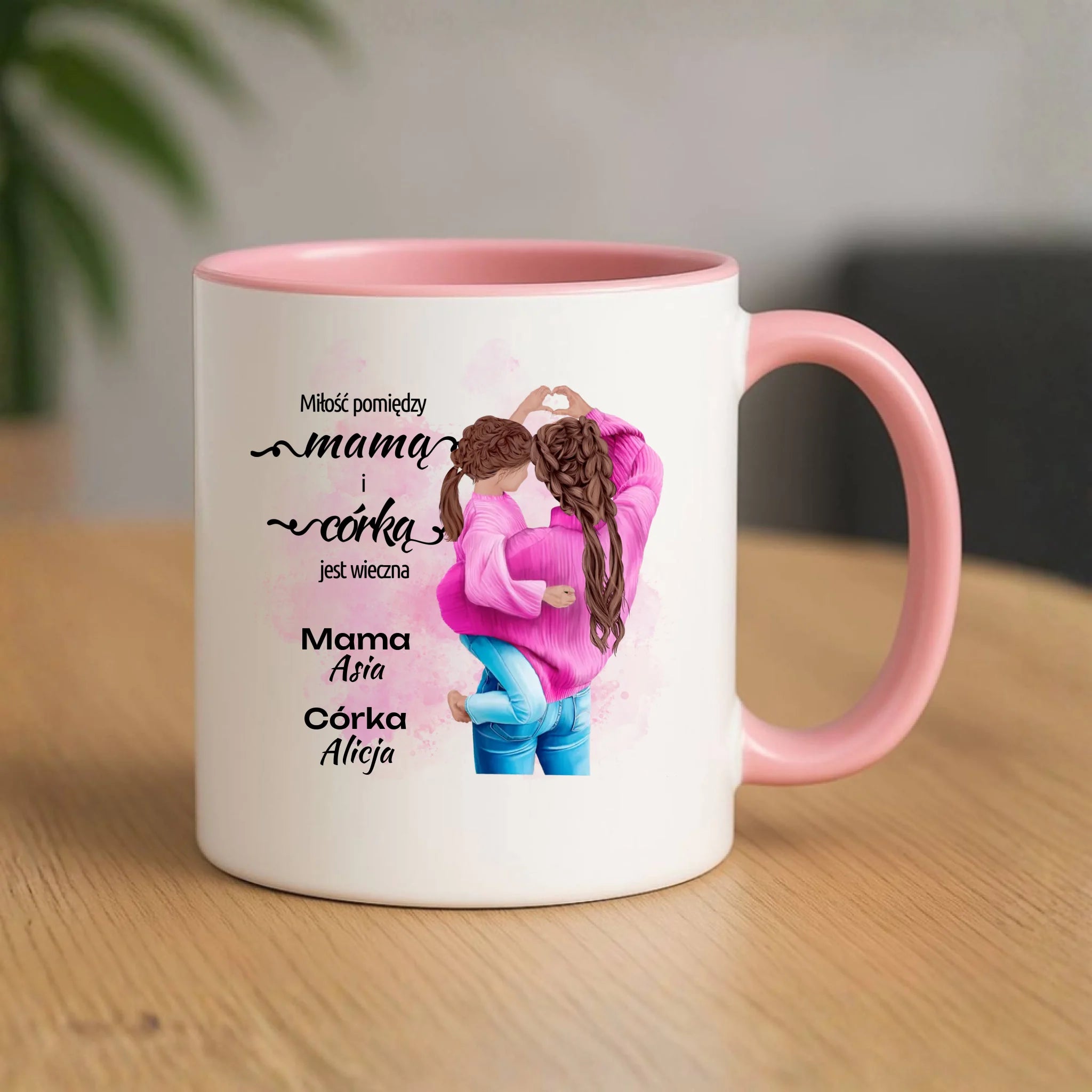 Kubek dla mamy od córki - Miłość jest wieczna - personalizowany DM38 - StoryCups.pl