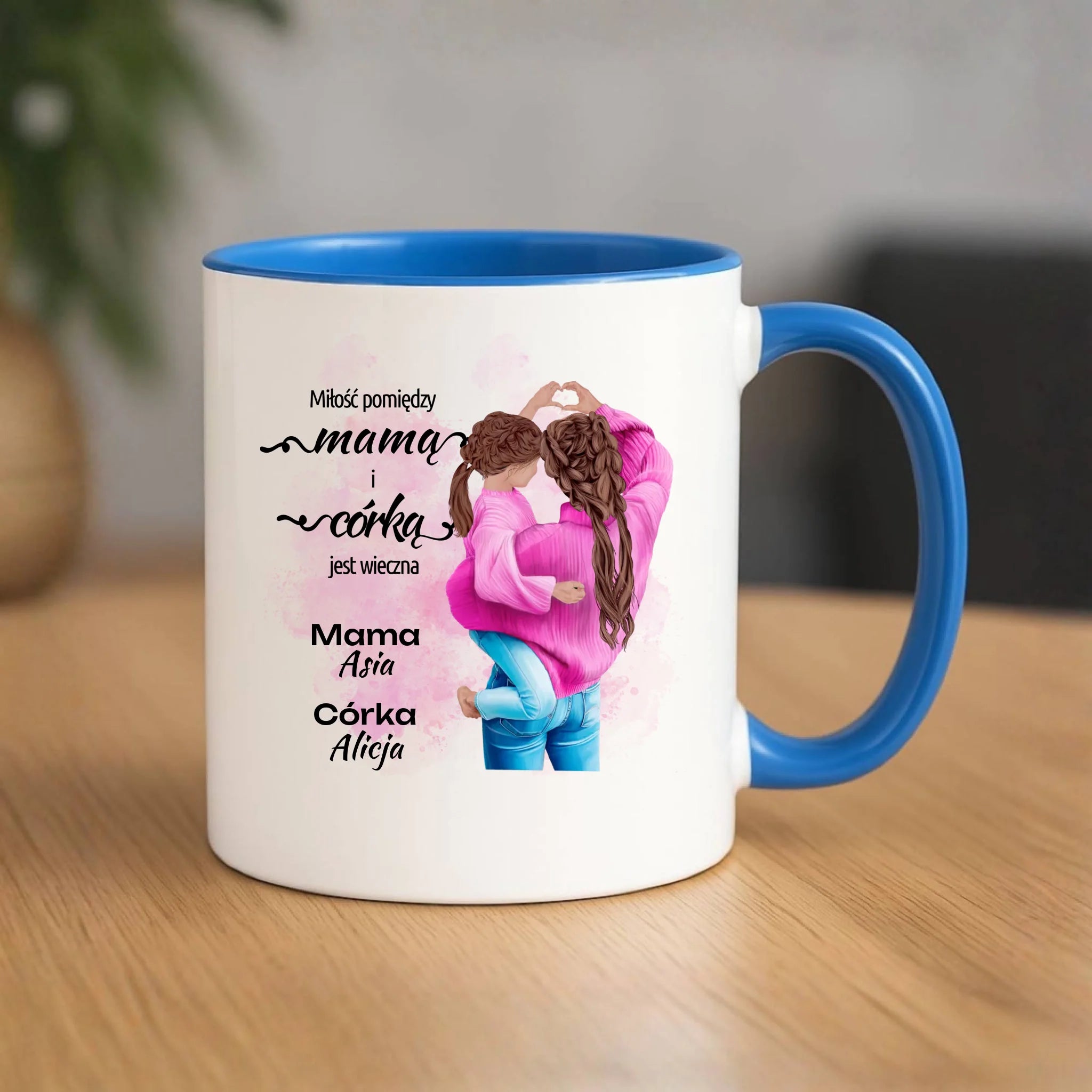Kubek dla mamy od córki - Miłość jest wieczna - personalizowany DM38 - StoryCups.pl