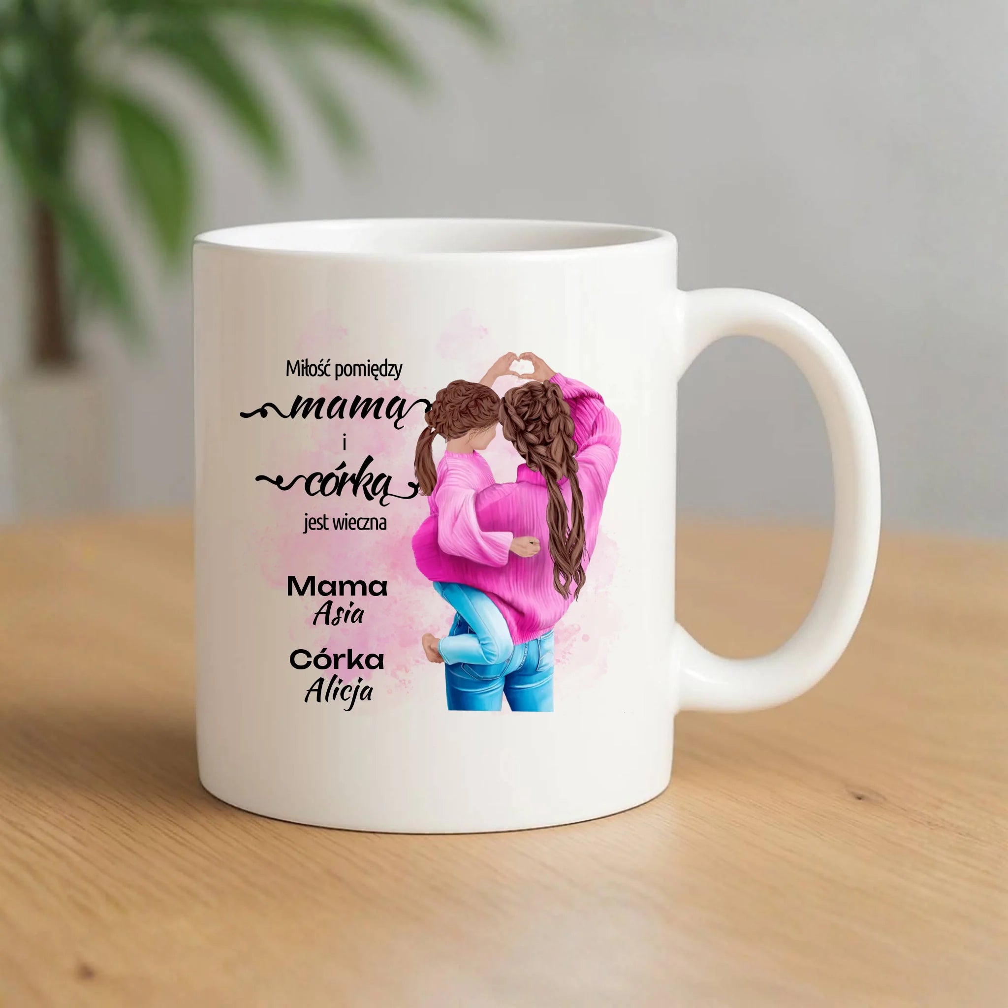 Kubek dla mamy od córki - Miłość jest wieczna - personalizowany DM38 - StoryCups.pl