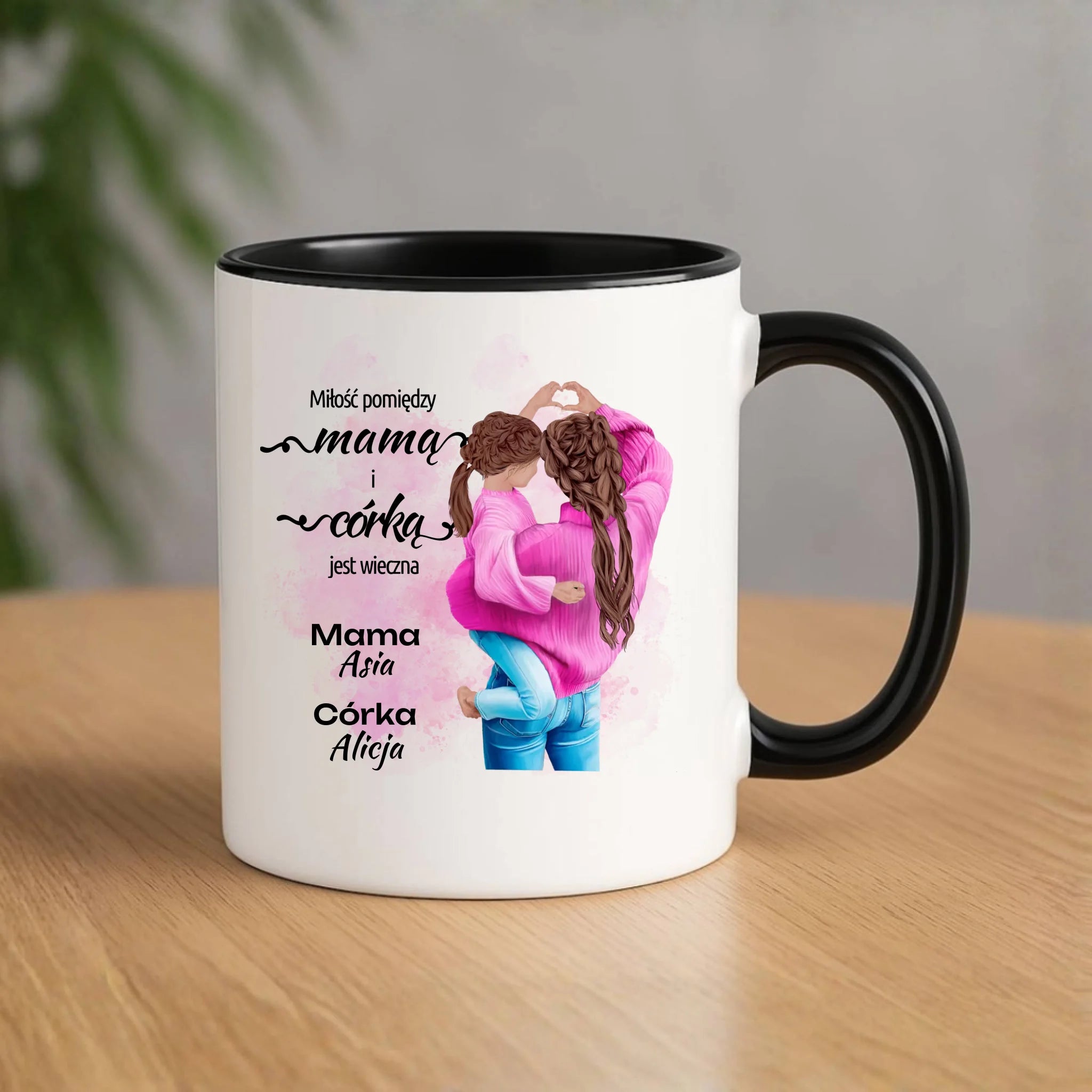 Kubek dla mamy od córki - Miłość jest wieczna - personalizowany DM38 - StoryCups.pl