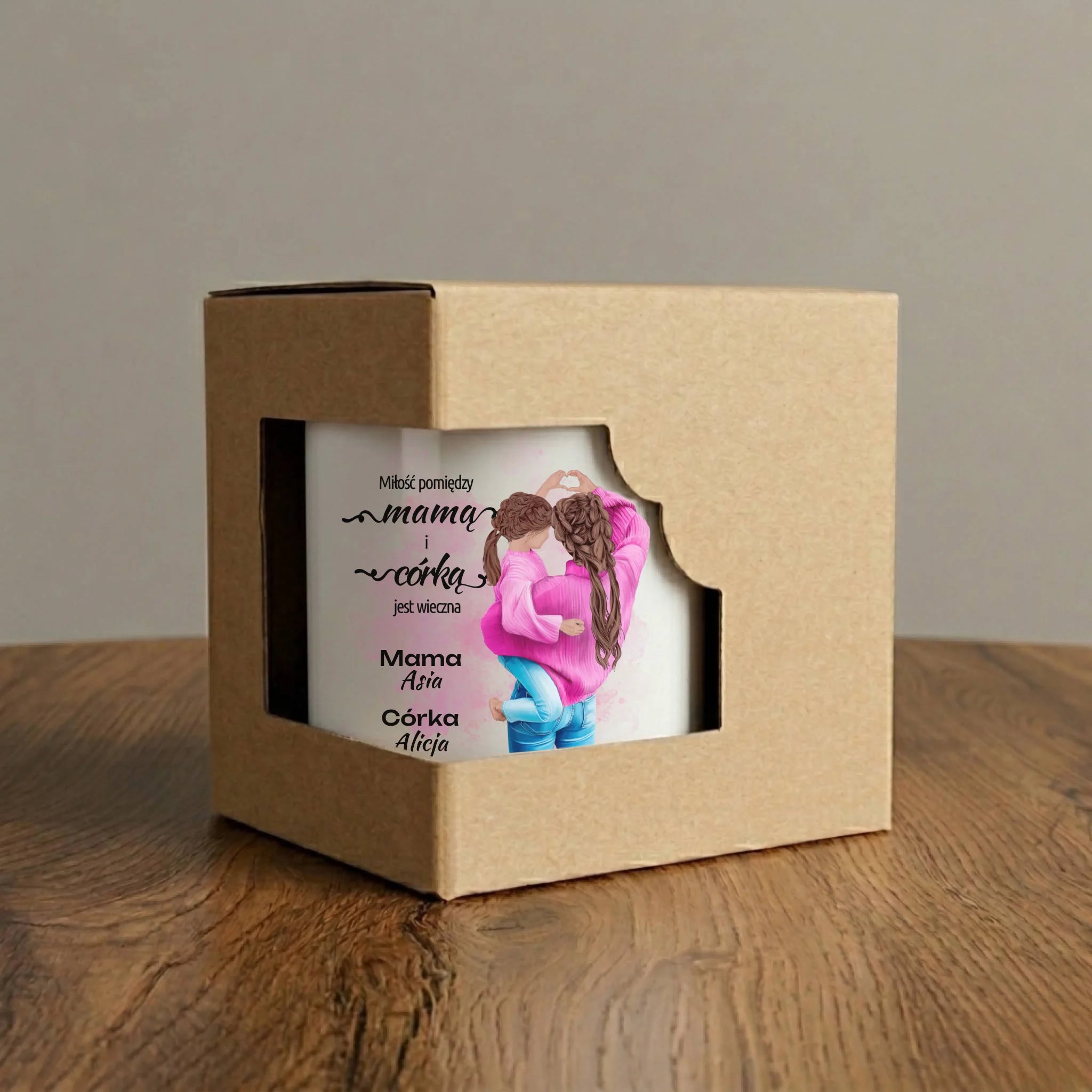 Kubek dla mamy od córki - Miłość jest wieczna - personalizowany DM38 - StoryCups.pl