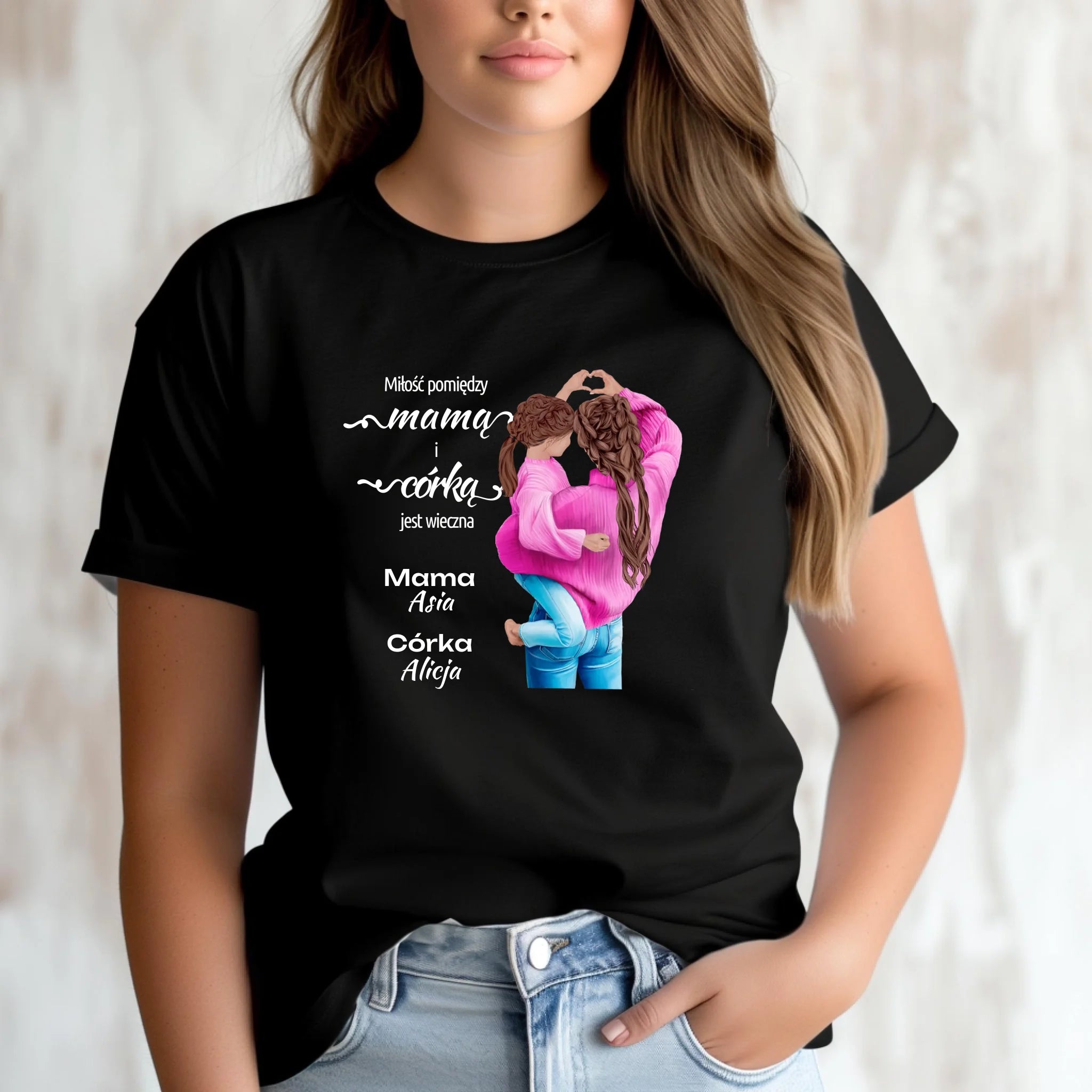 Koszulka dla mamy od córki - Miłość jest wieczna - personalizowana DM38 - StoryCups.pl