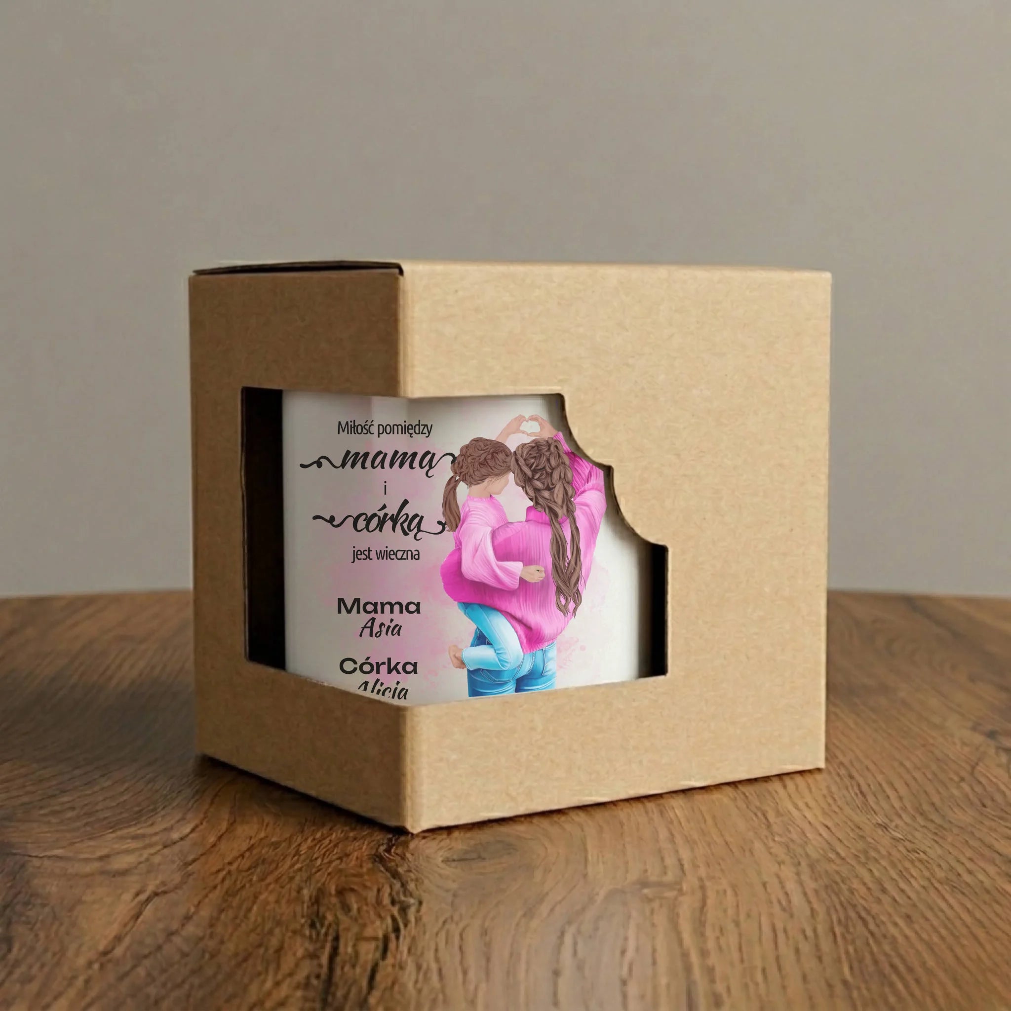 Kubek elegant dla mamy od córki - Miłość jest wieczna - personalizowany DM38 - StoryCups.pl
