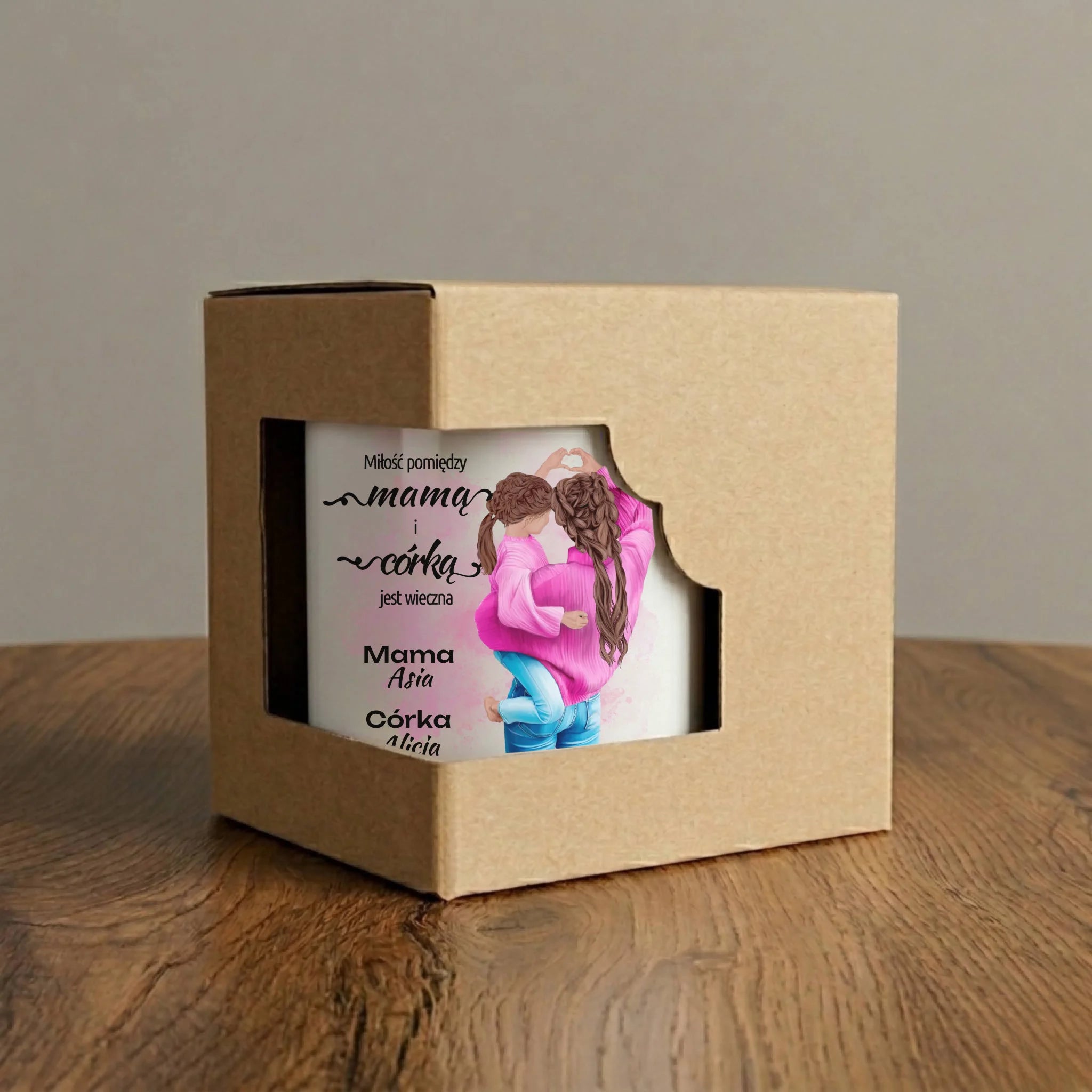 Kubek magiczny dla mamy od córki - Miłość jest wieczna - personalizowany DM38 - StoryCups.pl