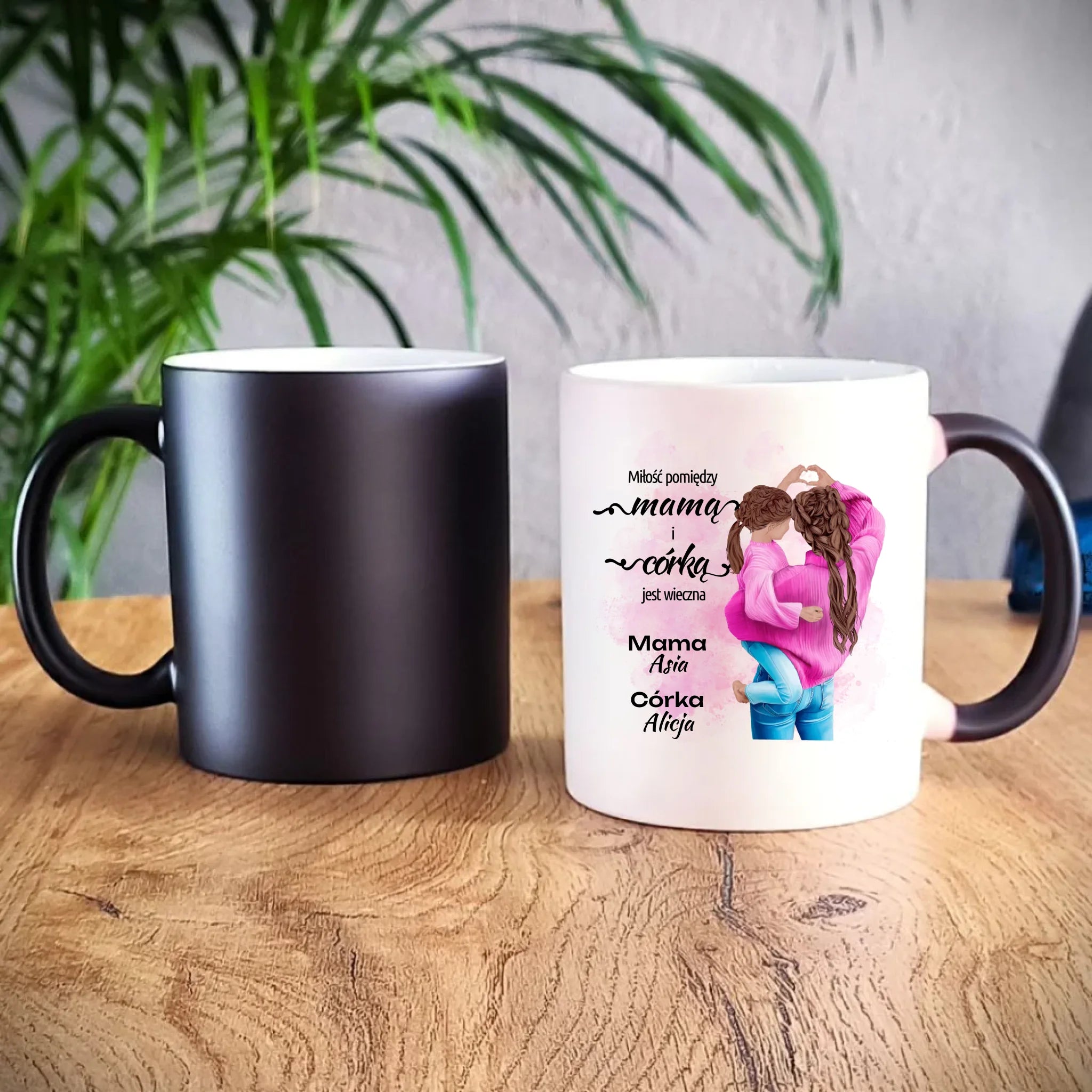 Kubek magiczny dla mamy od córki - Miłość jest wieczna - personalizowany DM38 - StoryCups.pl