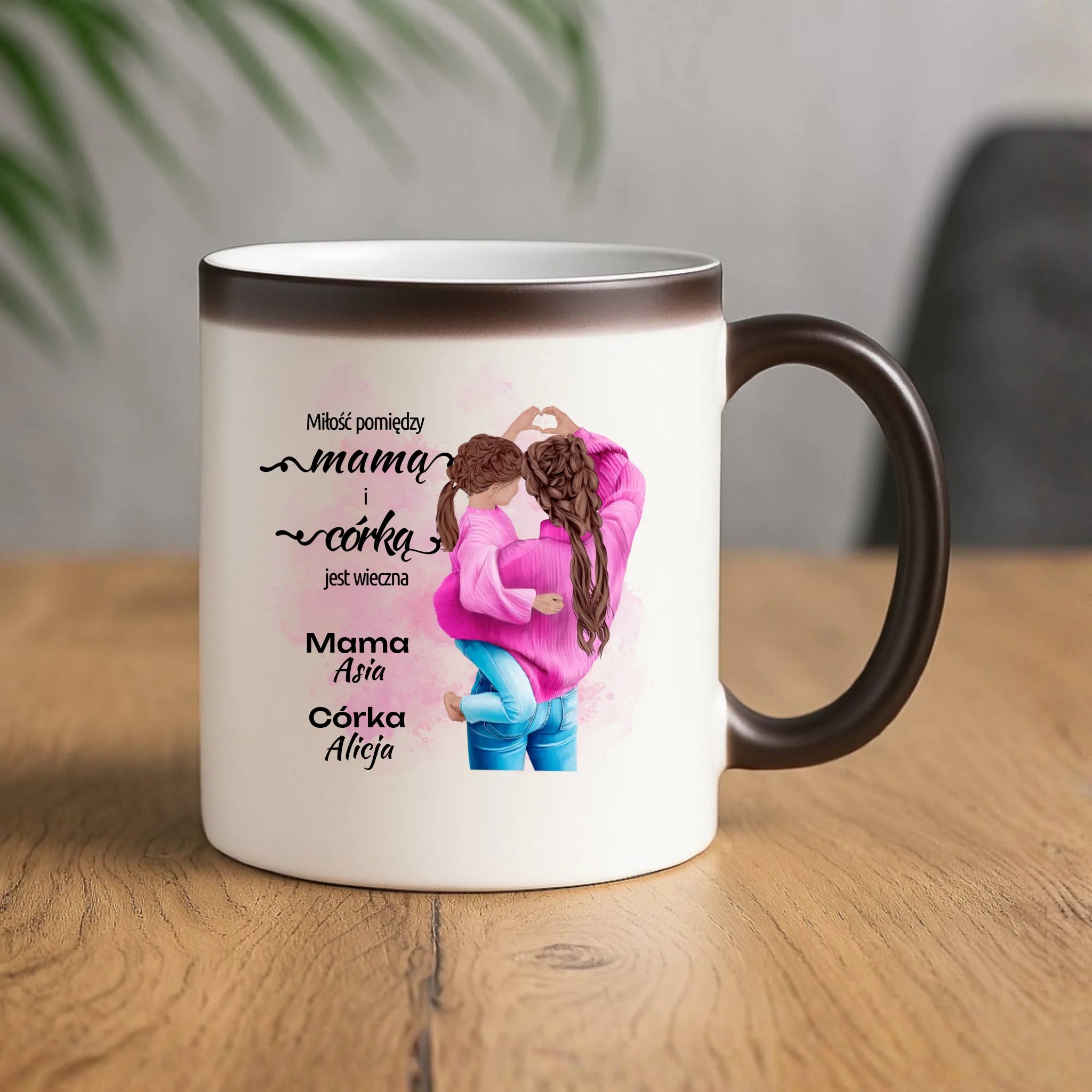 Kubek magiczny dla mamy od córki - Miłość jest wieczna - personalizowany DM38 - StoryCups.pl