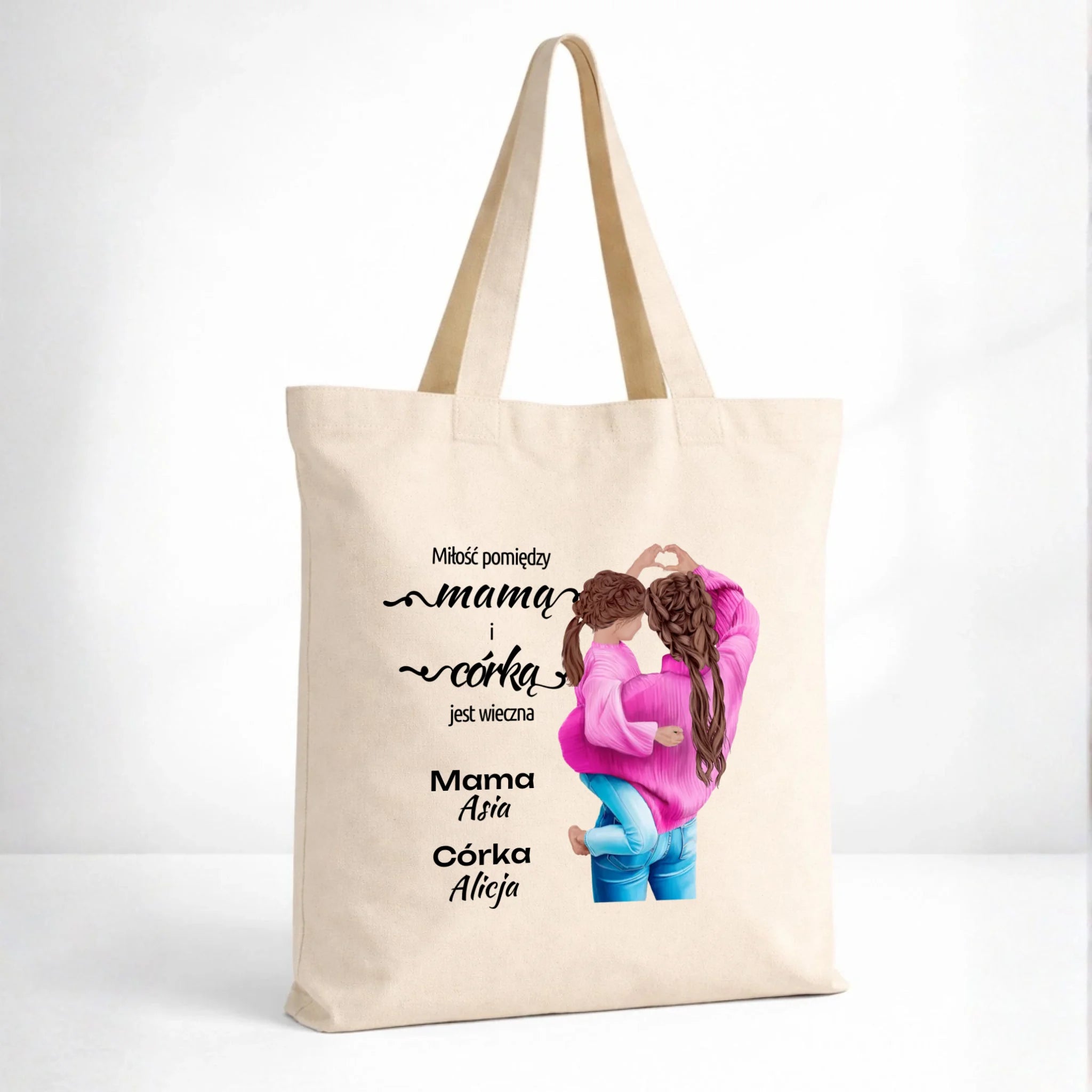 Torba dla mamy od córki - Miłość jest wieczna - personalizowana DM38 - StoryCups.pl
