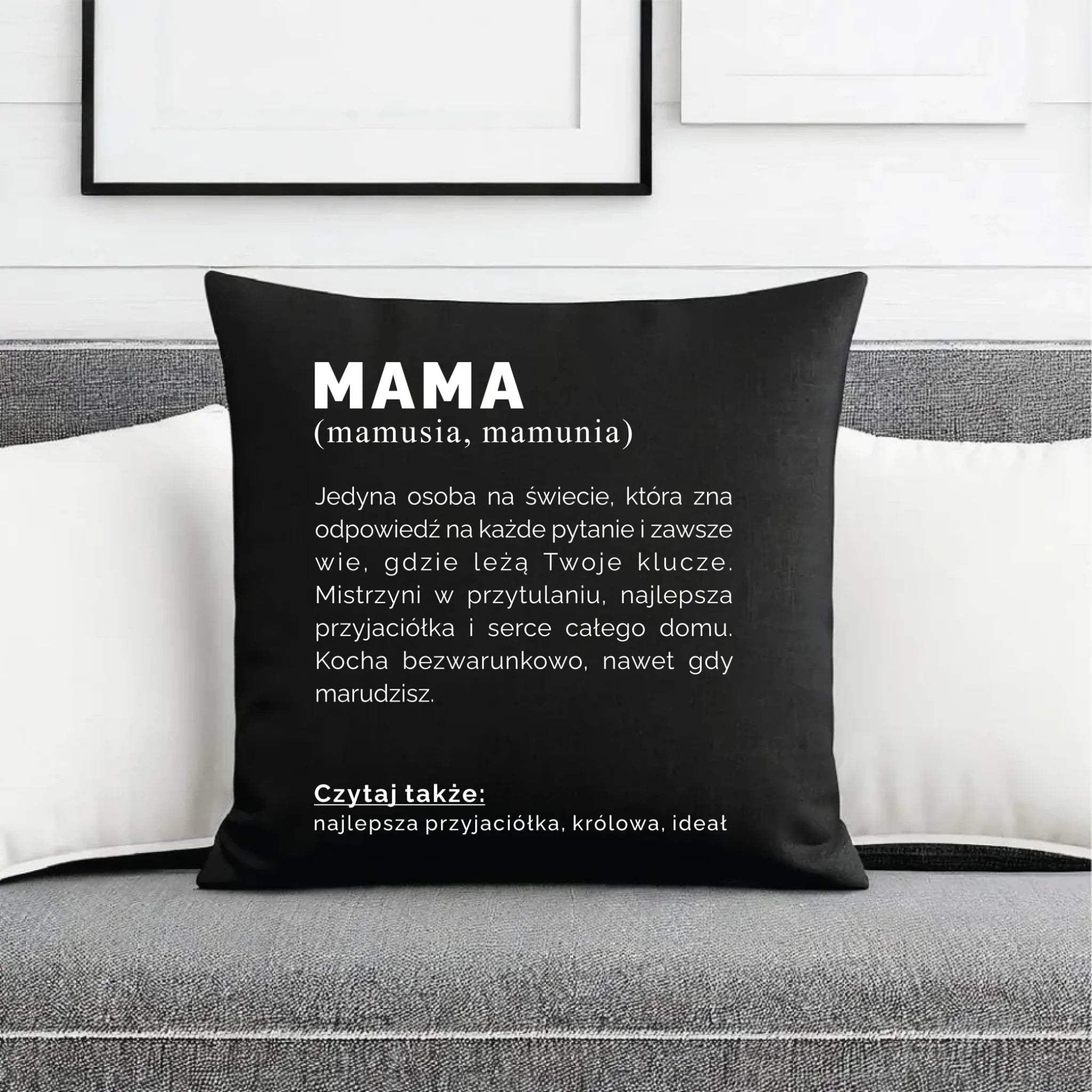 Poduszka dekoracyjna dla mamy - Mama definicja DM40 - StoryCups.pl
