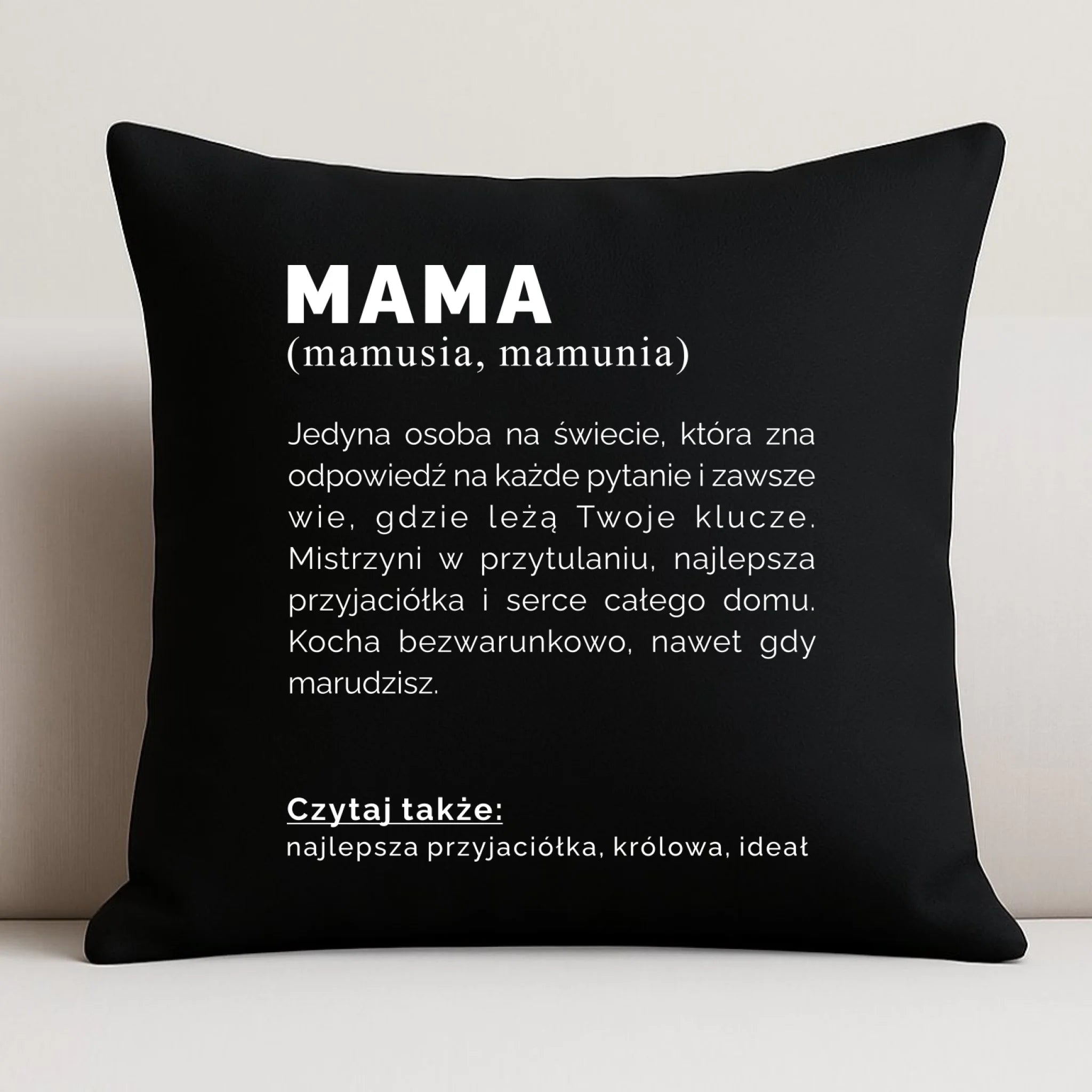 Poduszka dekoracyjna dla mamy - Mama definicja DM40 - StoryCups.pl