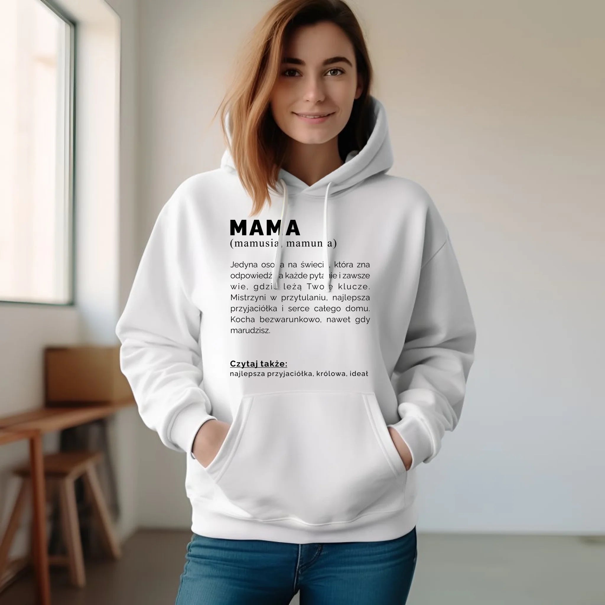 Bluza z kapturem dla mamy - Mama definicja DM40 - StoryCups.pl