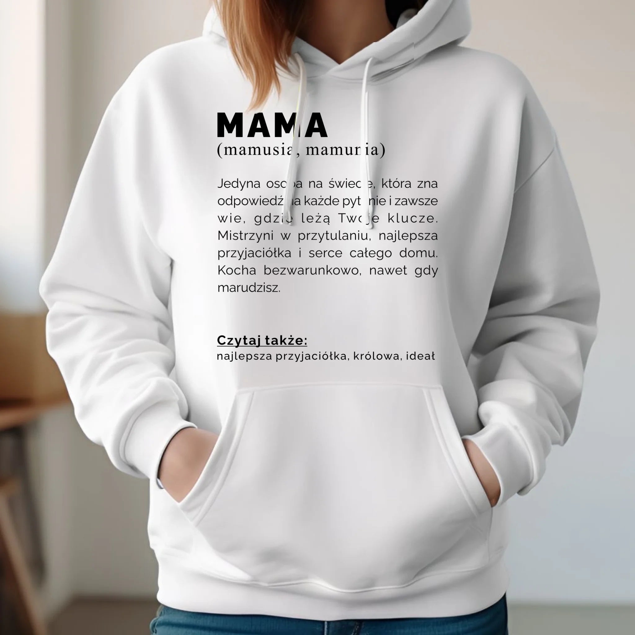 Bluza z kapturem dla mamy - Mama definicja DM40 - StoryCups.pl