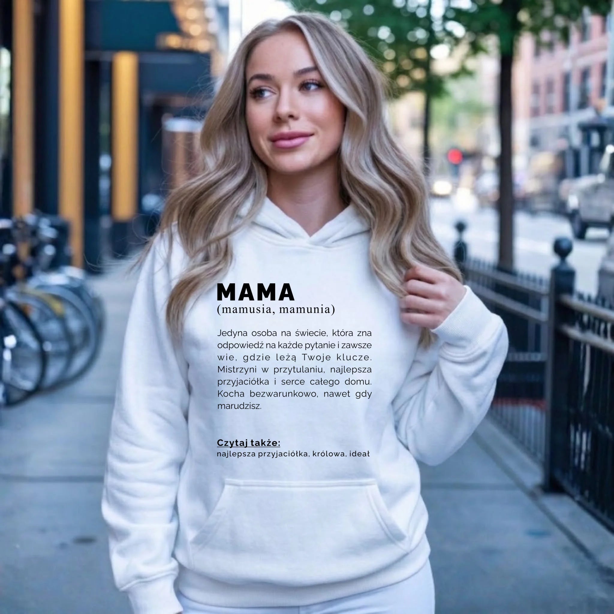 Bluza z kapturem dla mamy - Mama definicja DM40 - StoryCups.pl