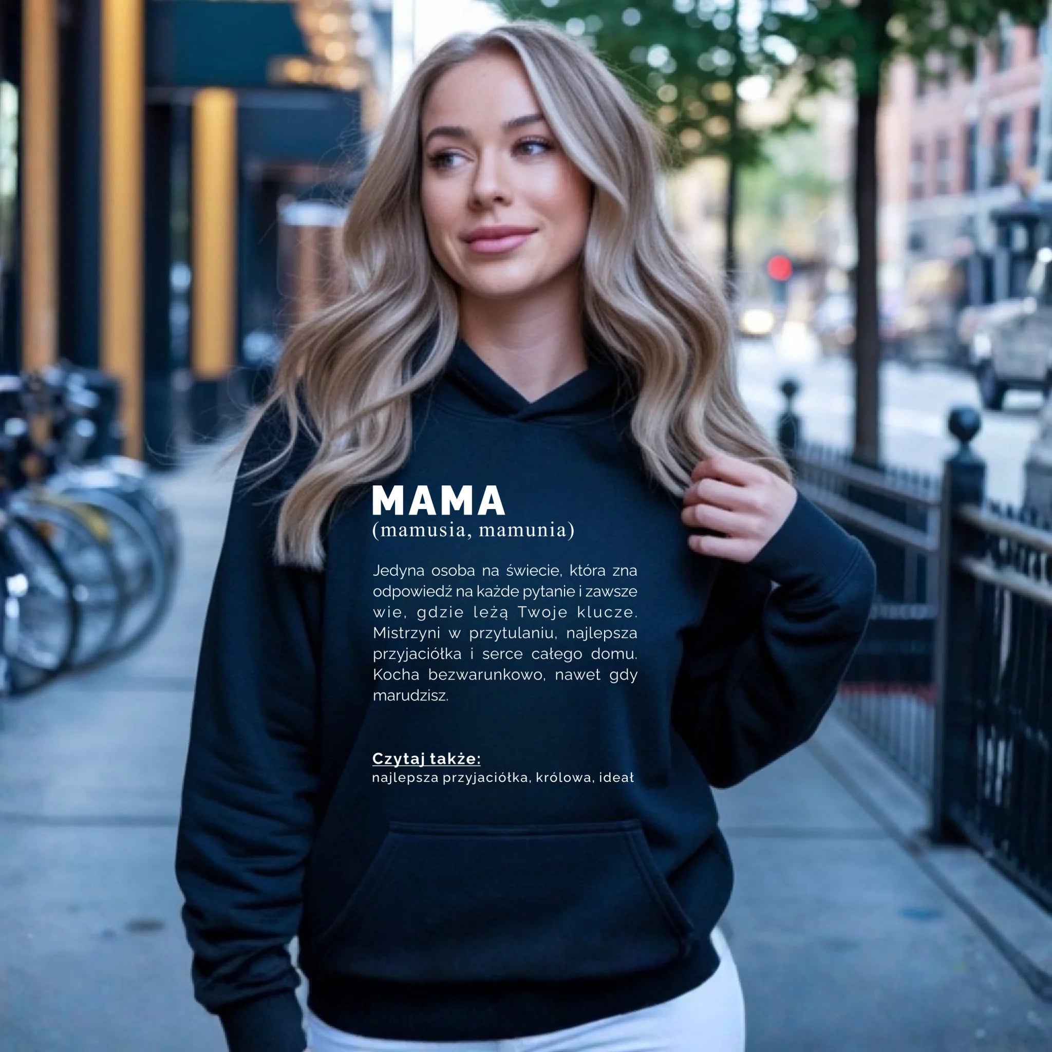 Bluza z kapturem dla mamy - Mama definicja DM40 - StoryCups.pl