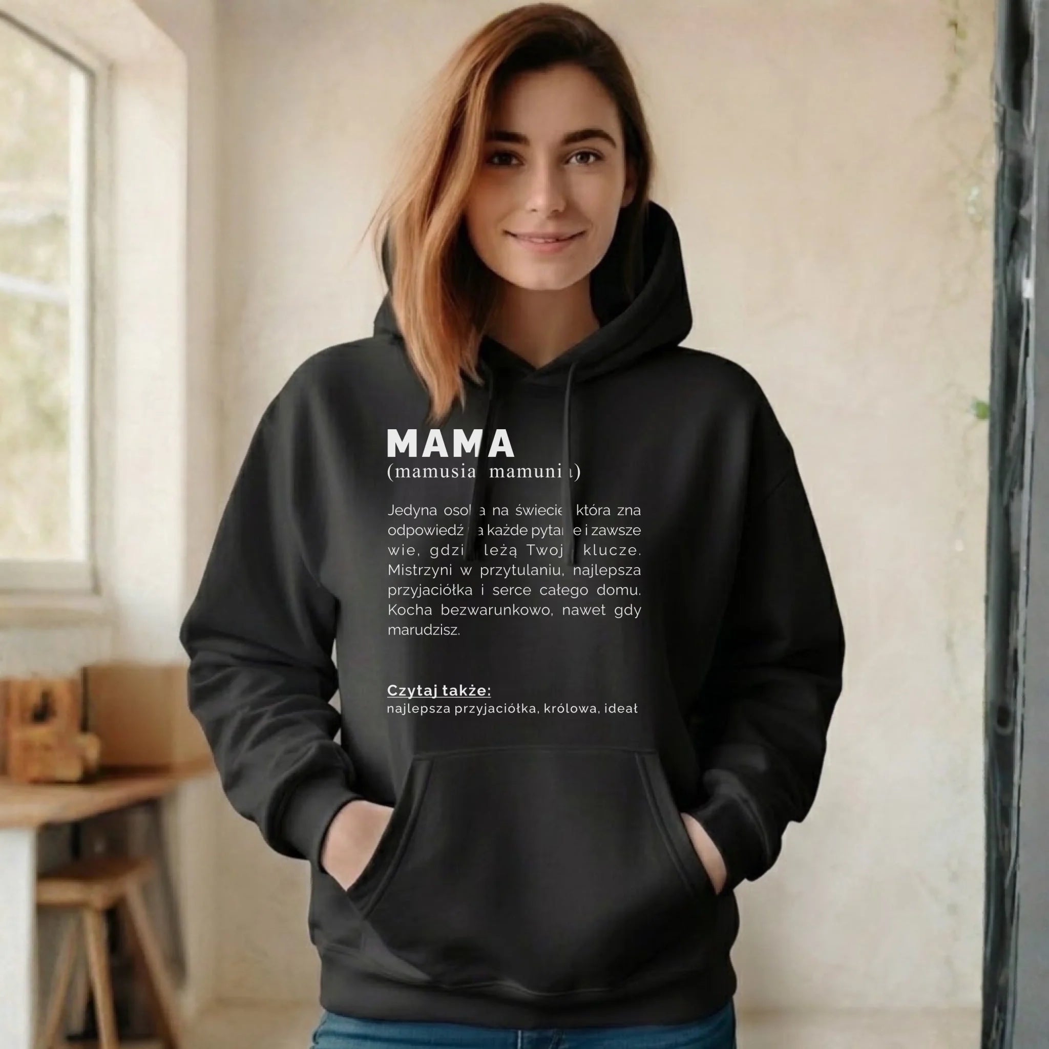 Bluza z kapturem dla mamy - Mama definicja DM40 - StoryCups.pl